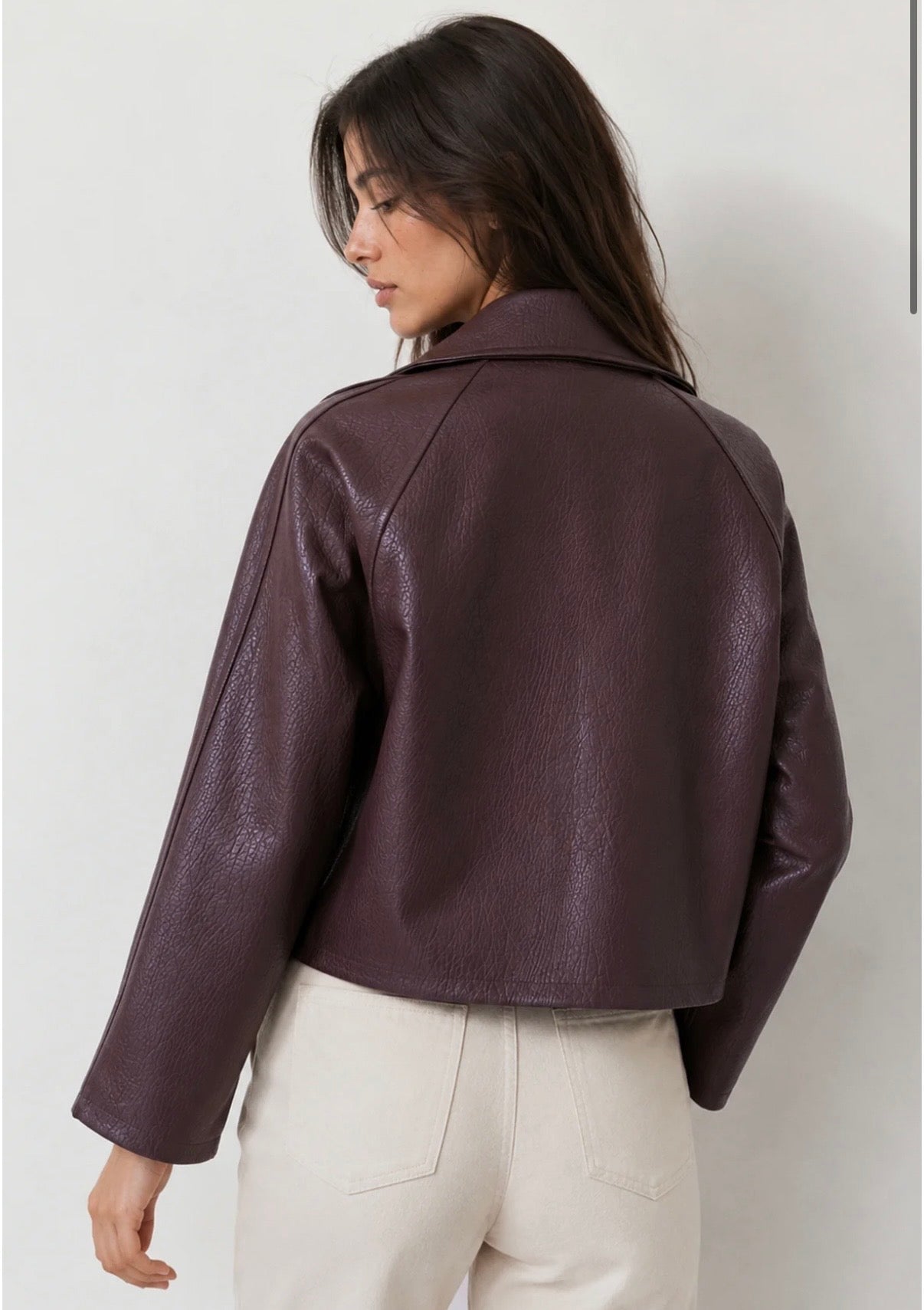 CHAQUETA BURDEO OSCURO