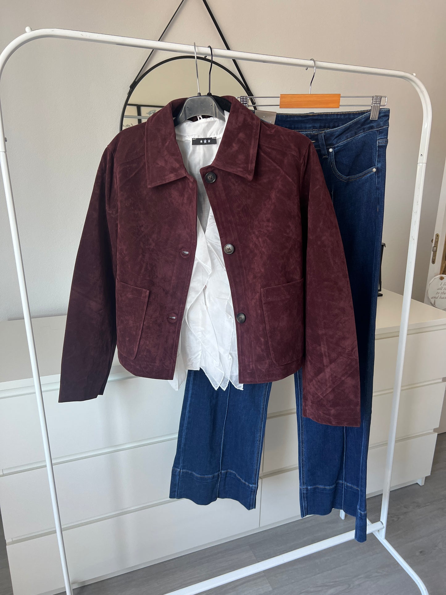 CHAQUETA ANTE VINO TINTO