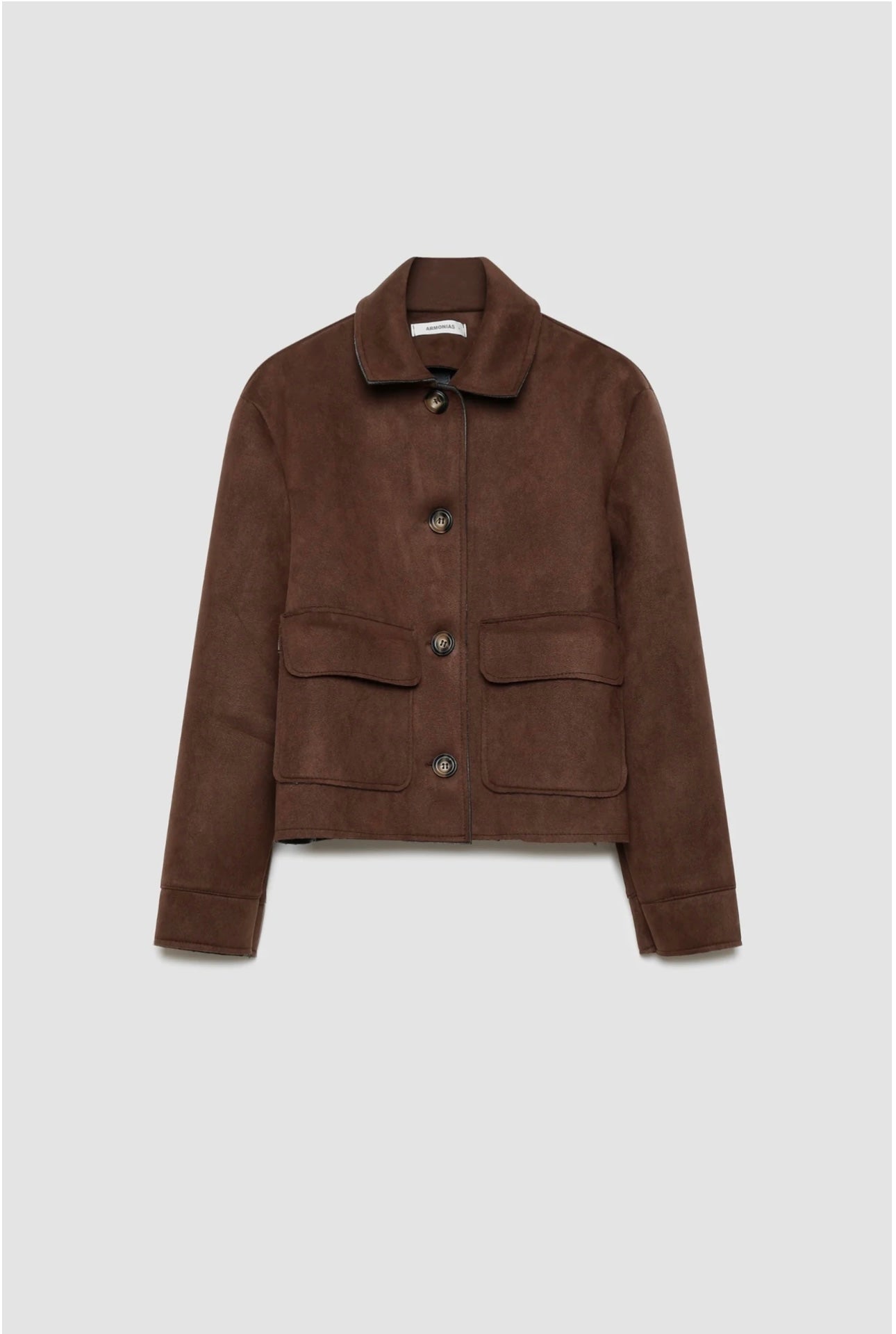 CHAQUETA ANTE MARRÓN CHOCOLATE