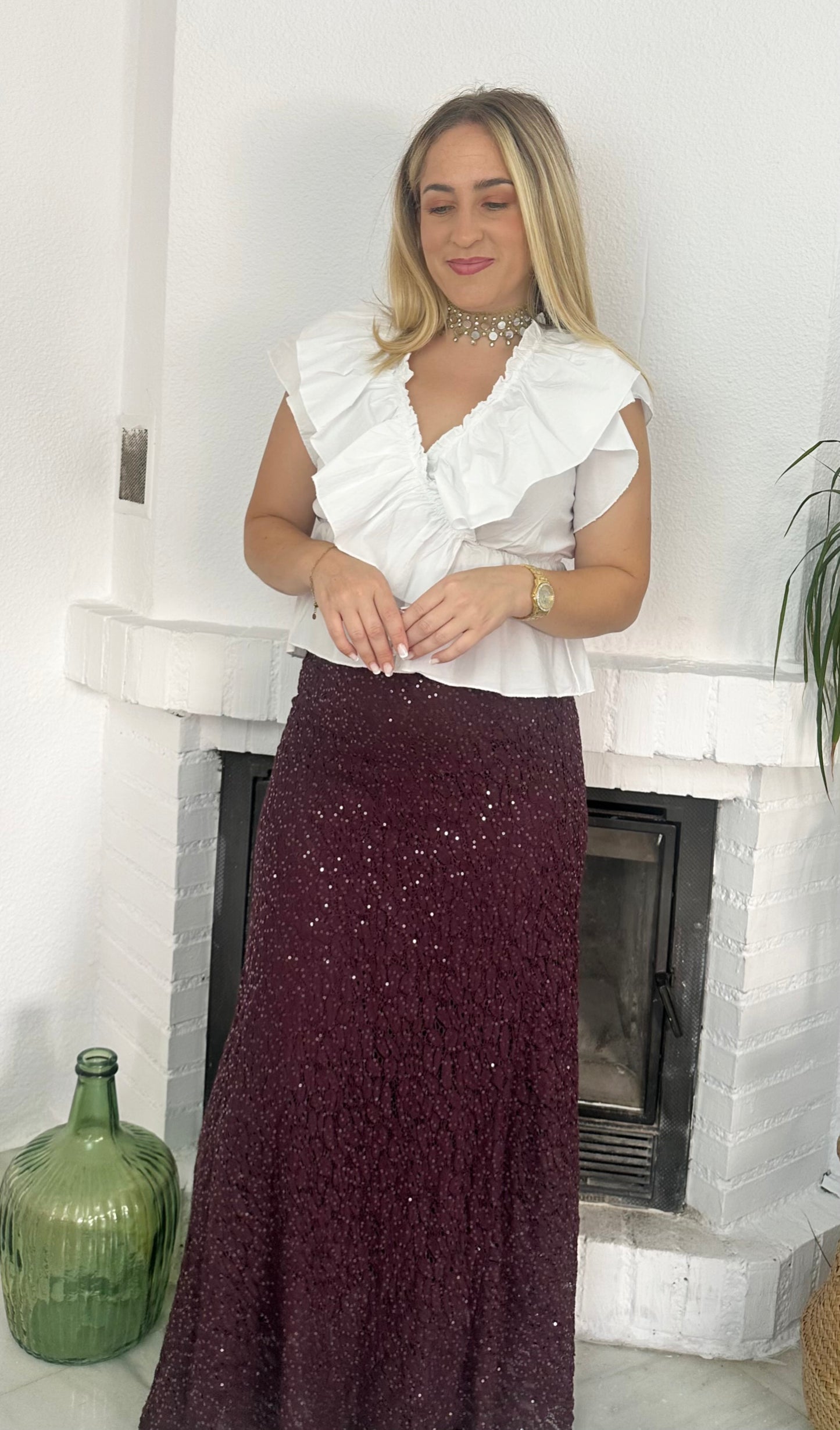 FALDA TINTO BRILLO