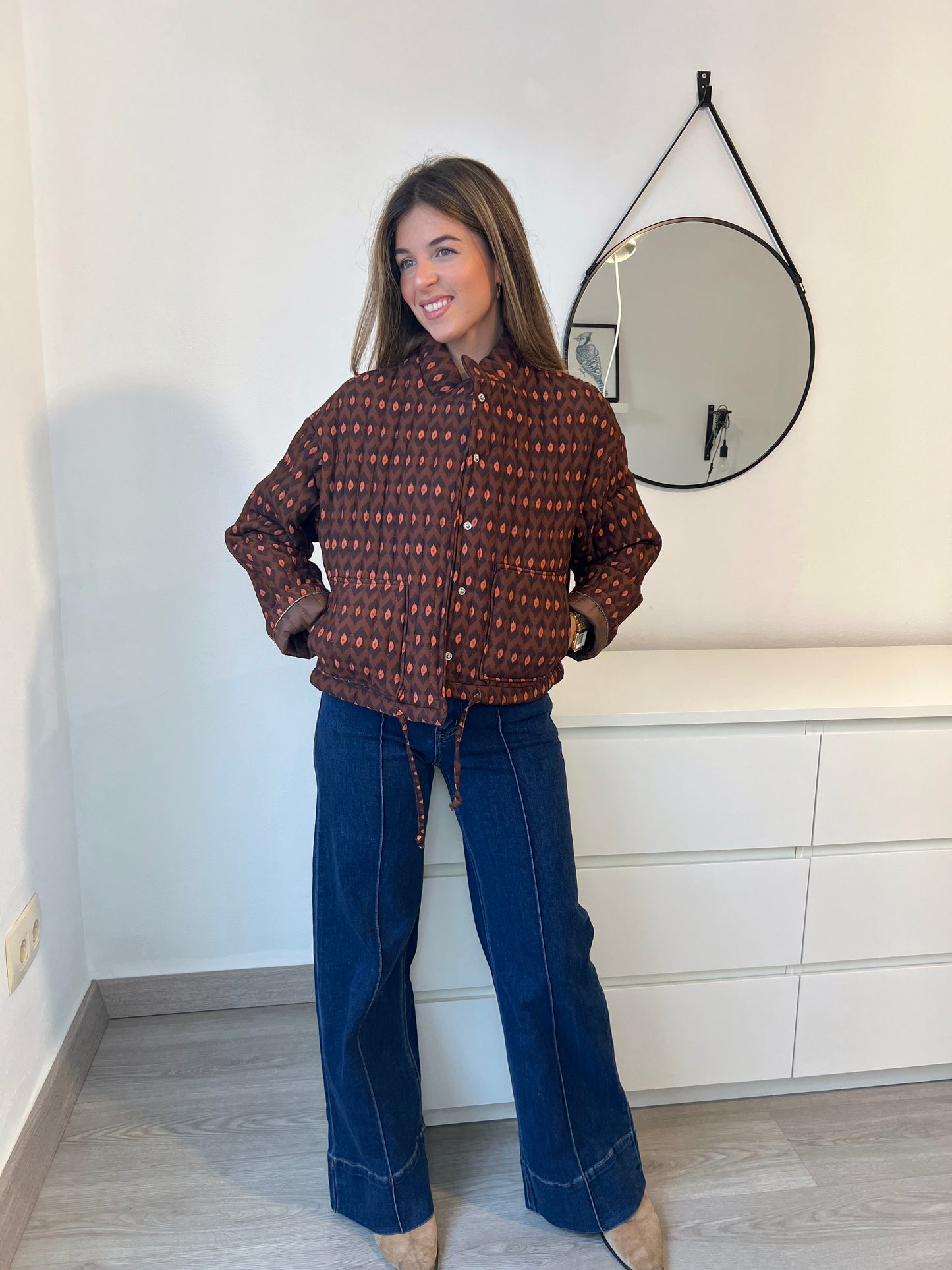 BOMBER TERRACOTA ACOLCHADA