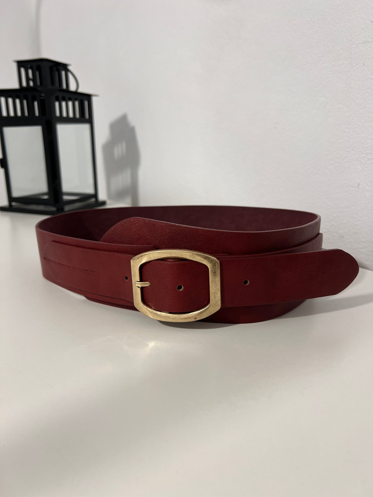 CINTURÓN PIEL BURDEOS