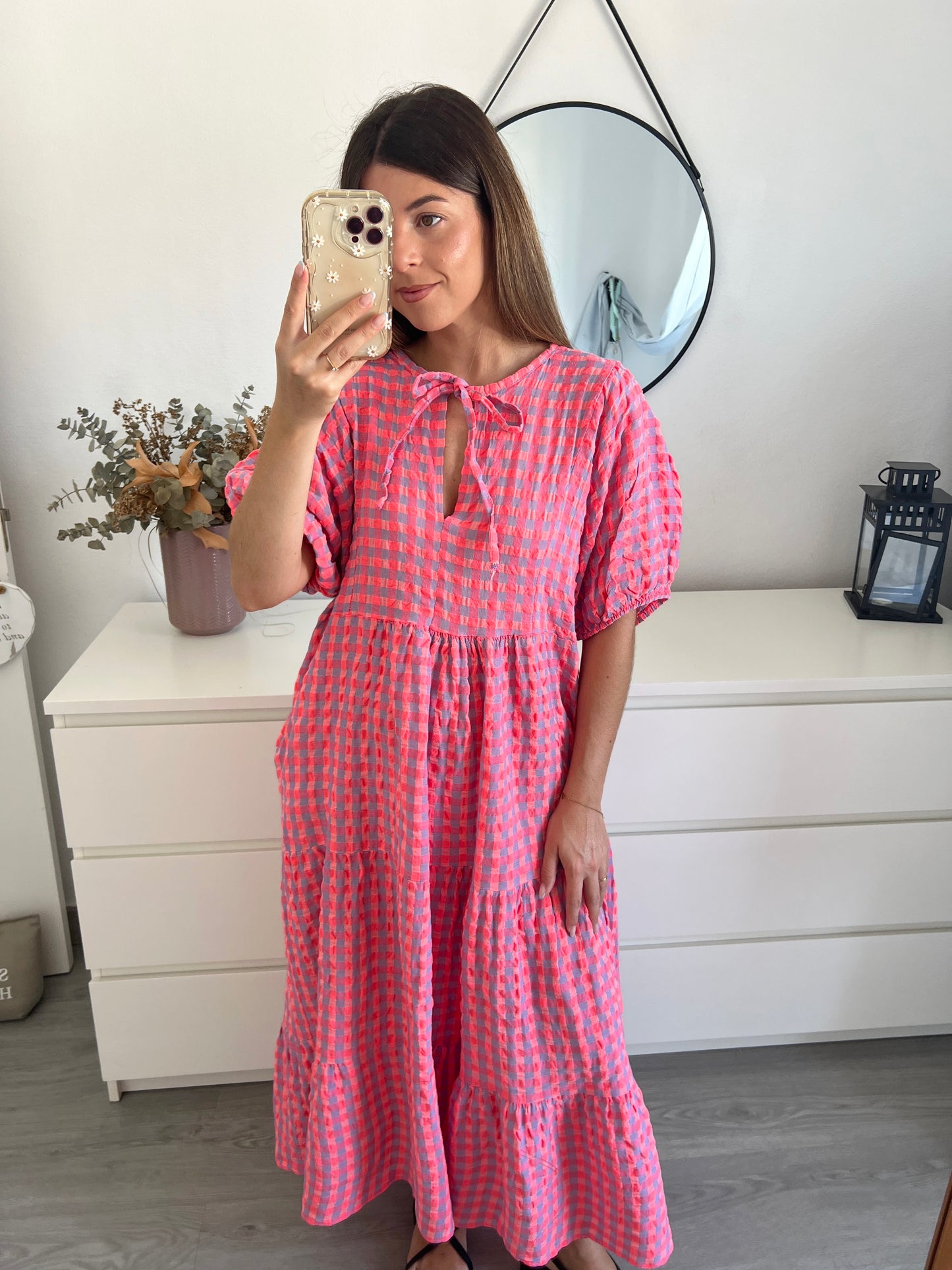 VESTIDO VICHY ROSA