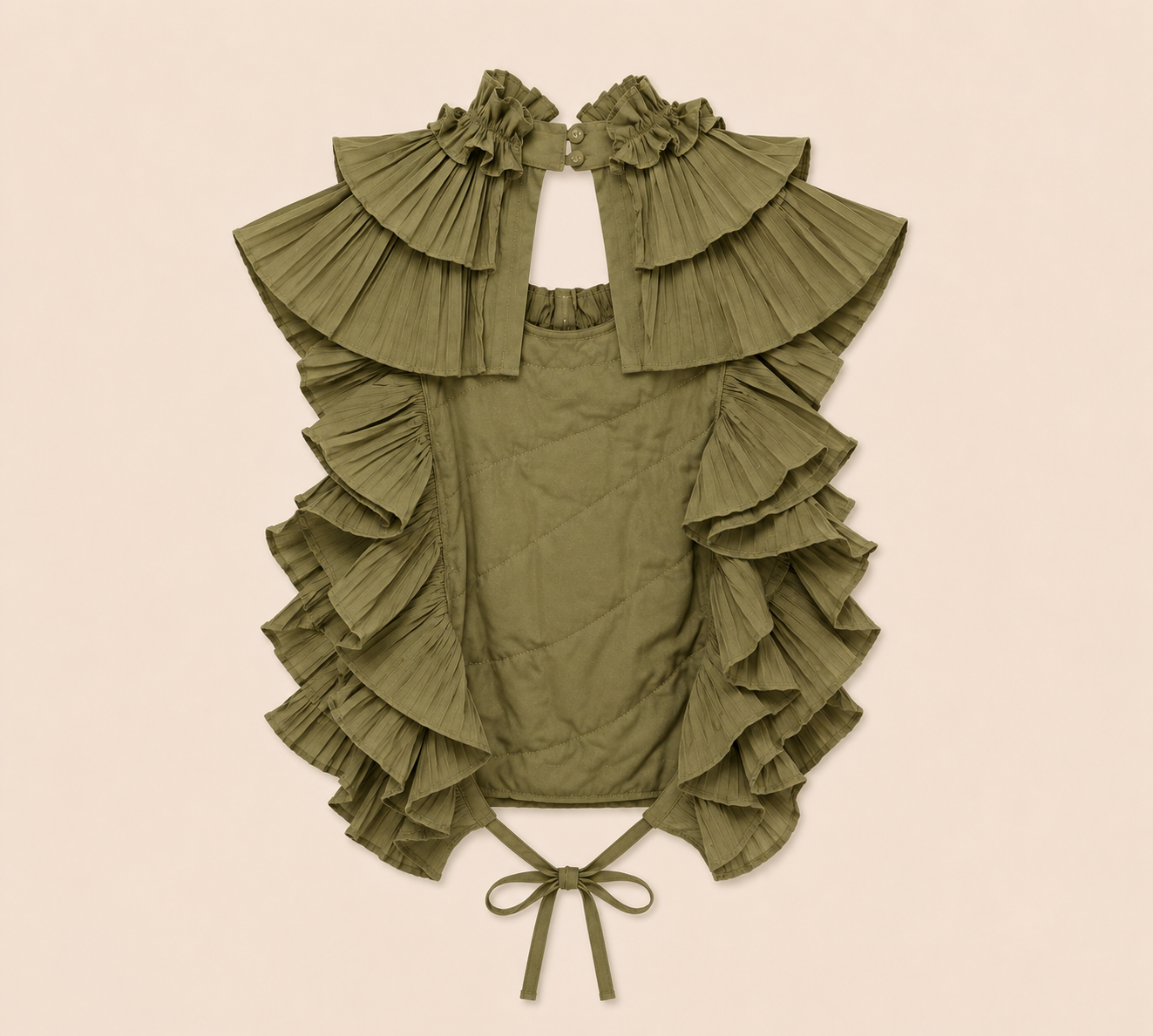 BLUSA VOLANTES VERDE
