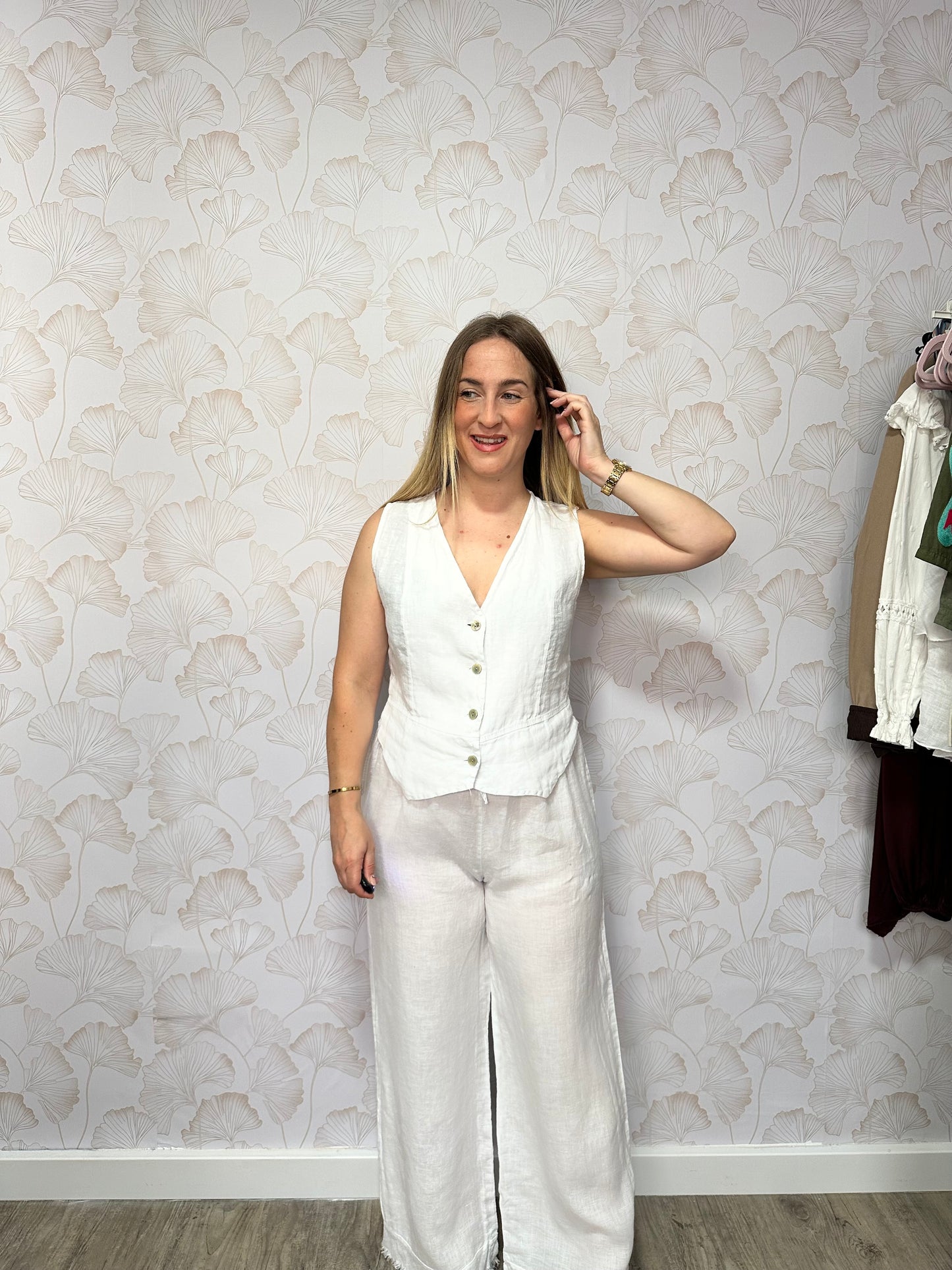 PANTALÓN BLANCO LINO