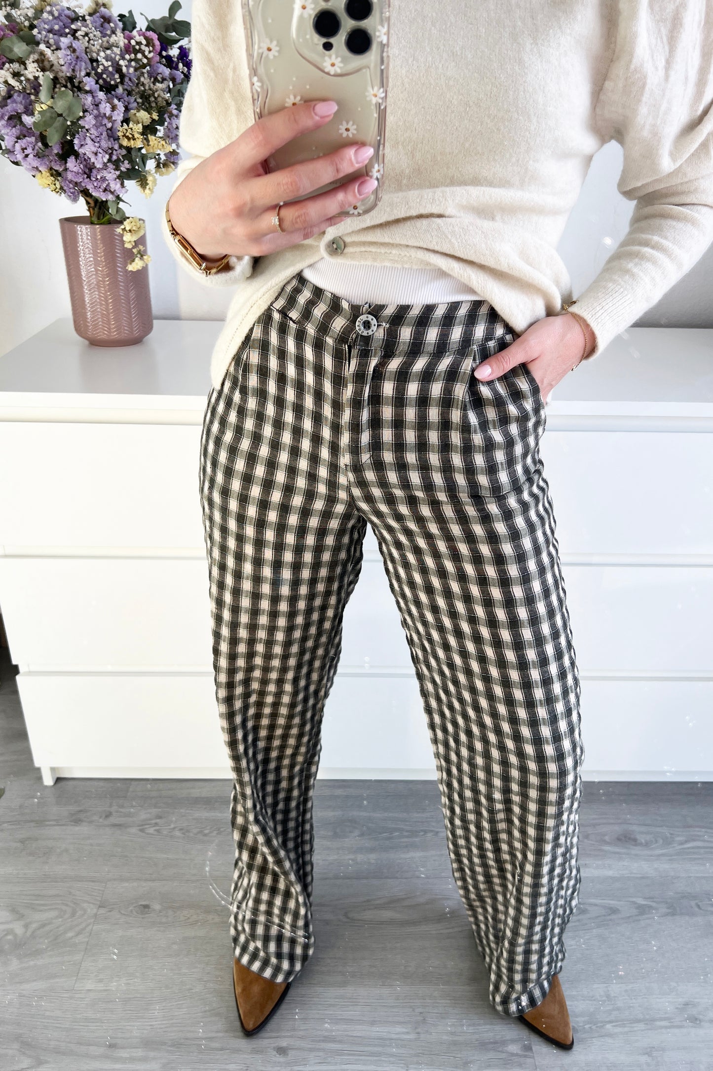 PANTALÓN VICHY VERDE