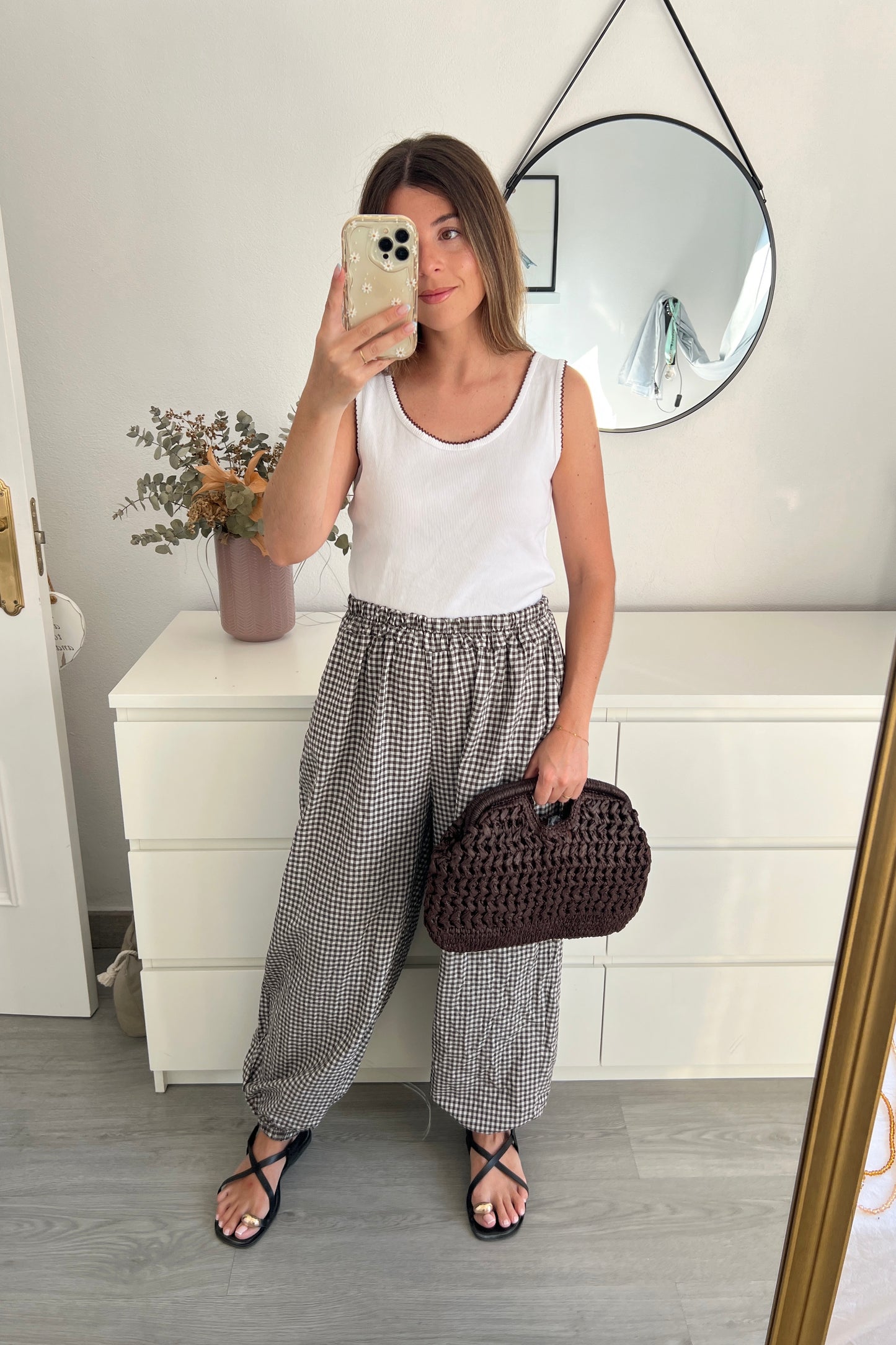 PANTALÓN VICHY MARRÓN