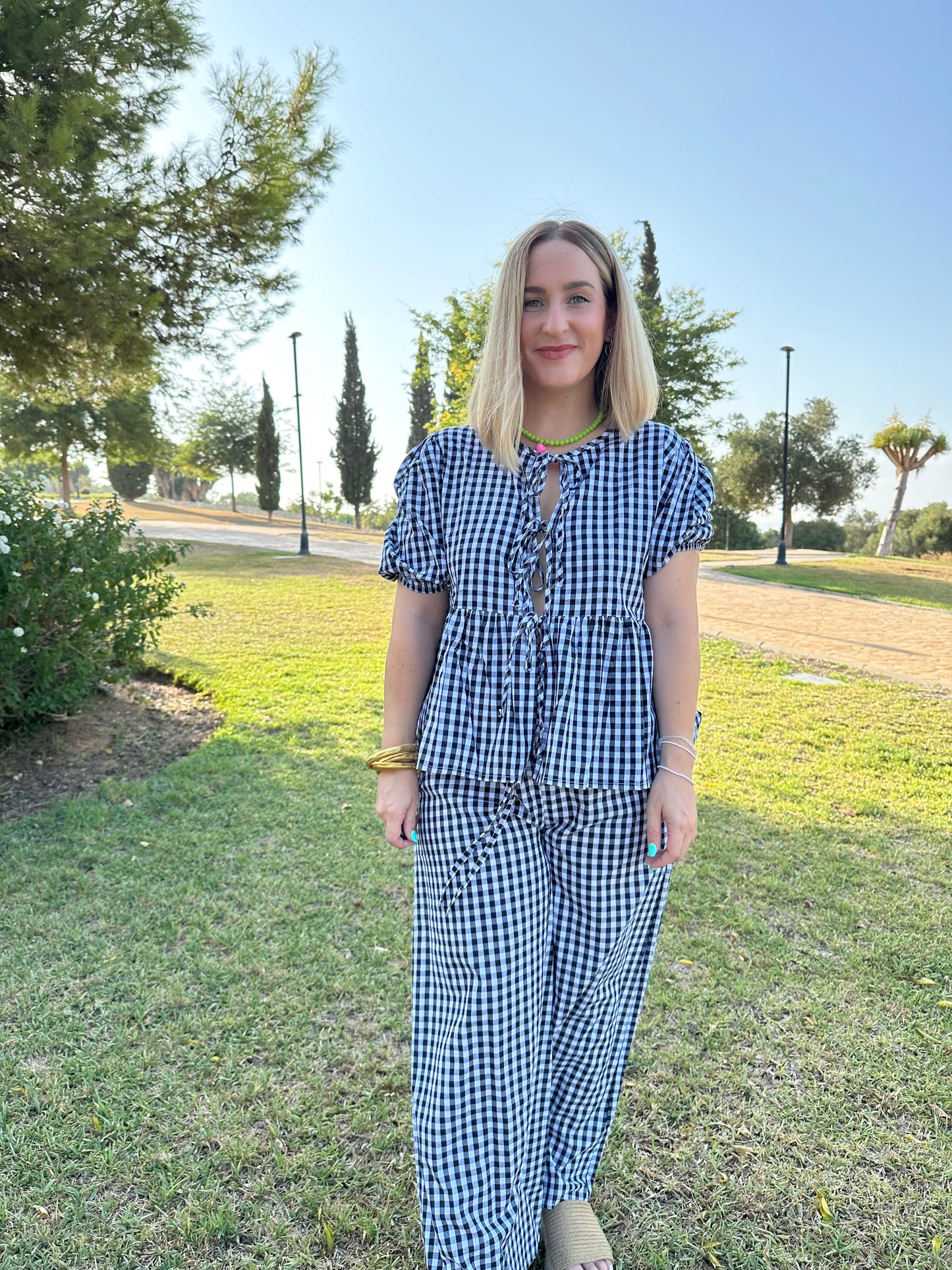 PANTALÓN VICHY NEGRO