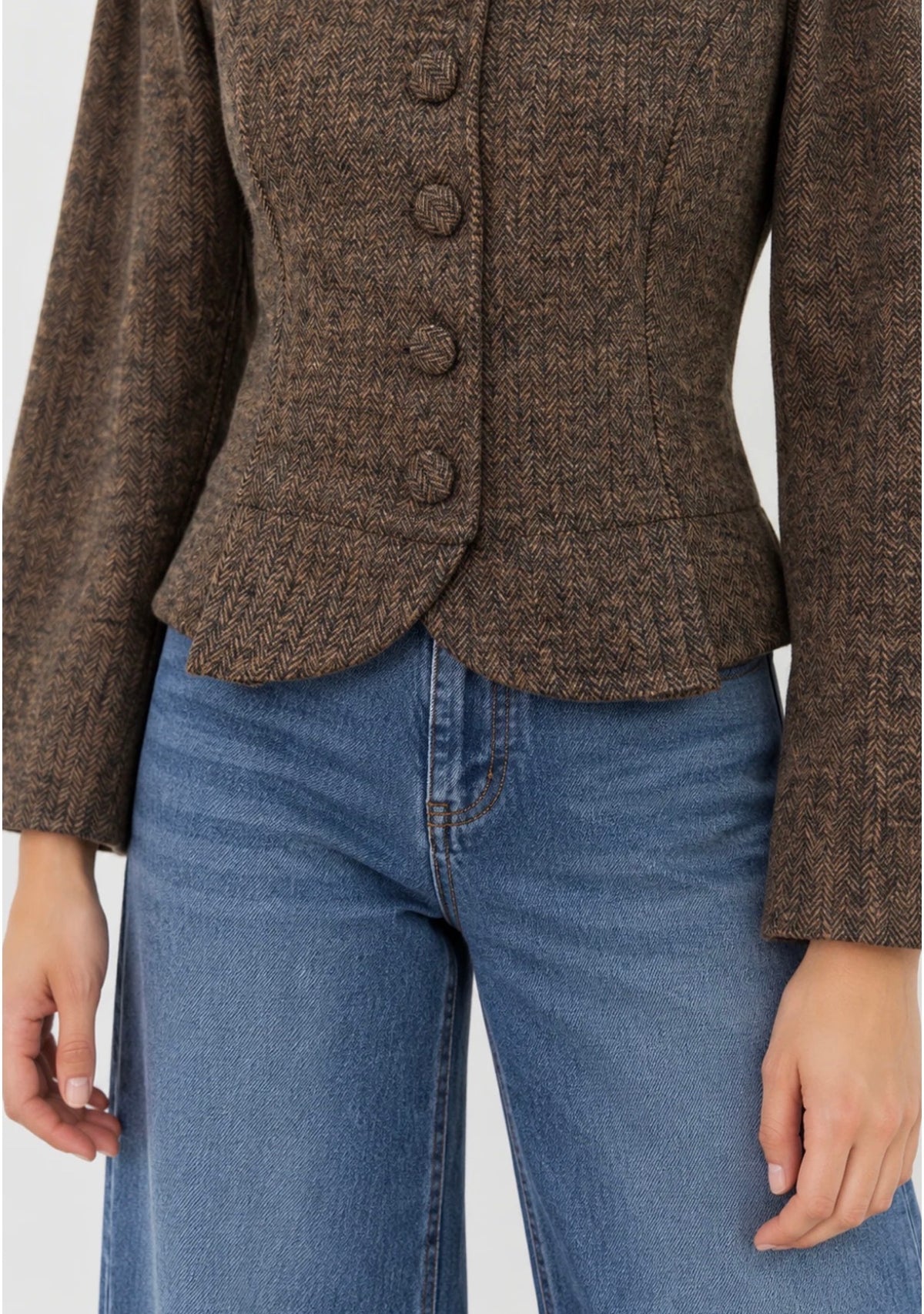 CHAQUETA MARÍA MARRON