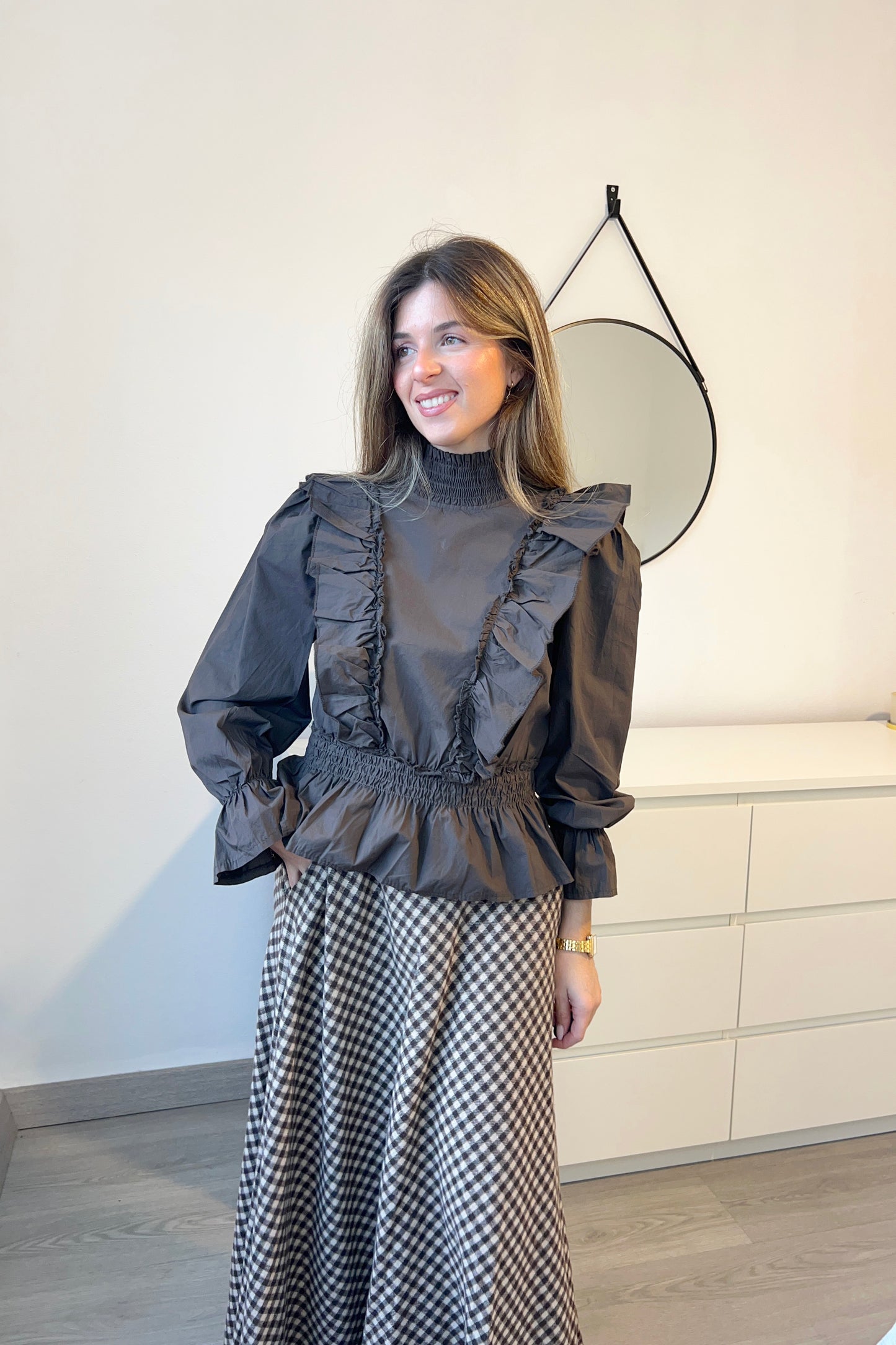 BLUSA OLIVIA MARRÓN