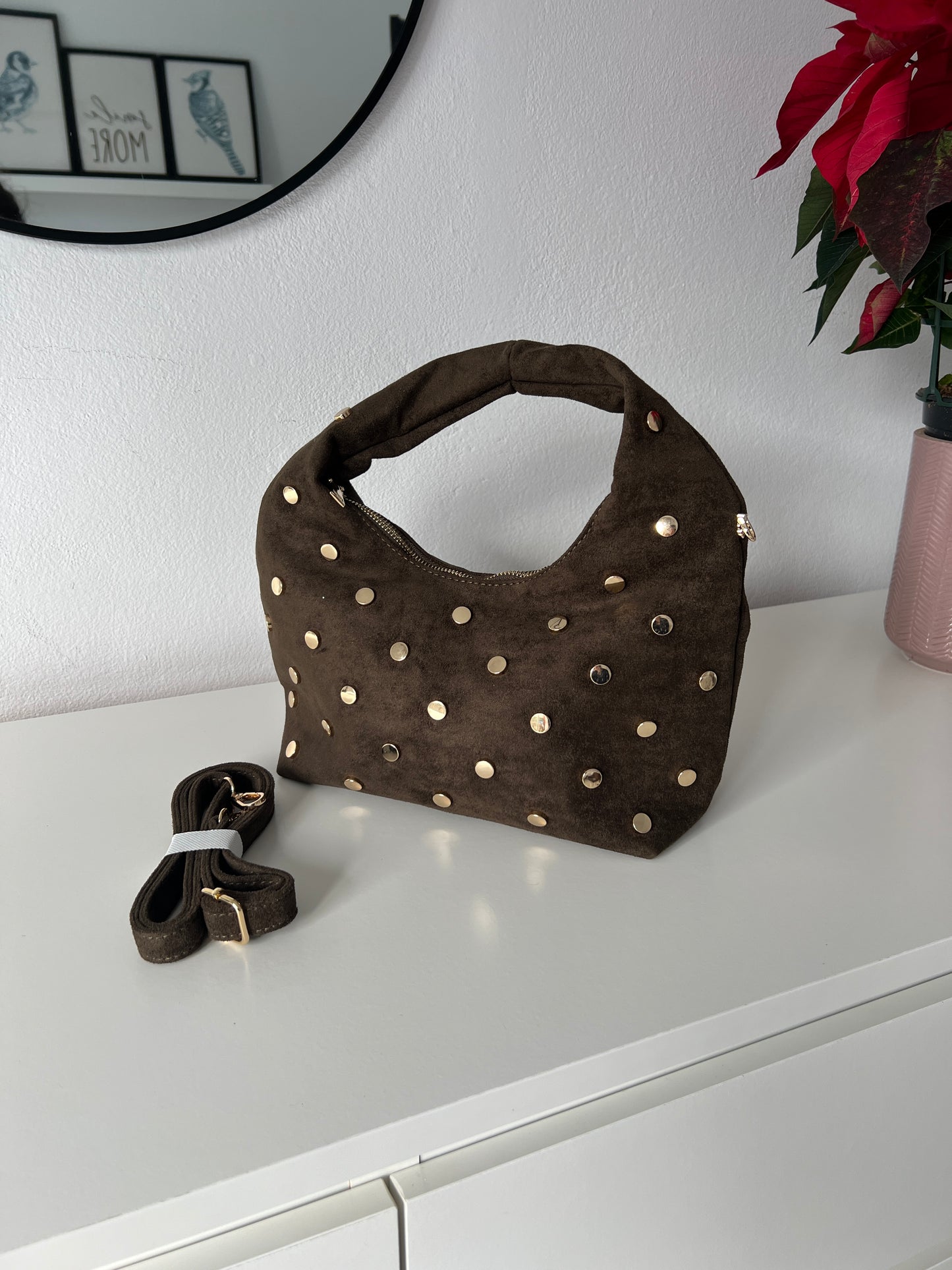 BOLSO PIEL KAKI TACHUELAS