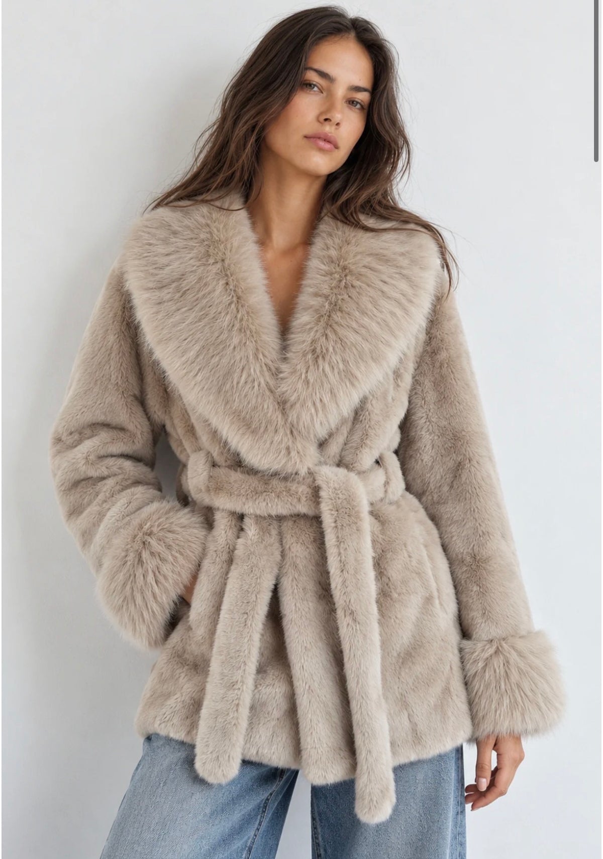 CHAQUETA PELO BEIGE