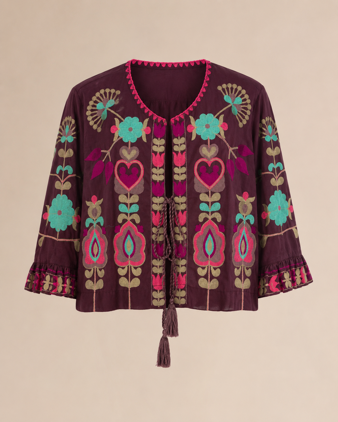 CHAQUETA INDIA TINTO