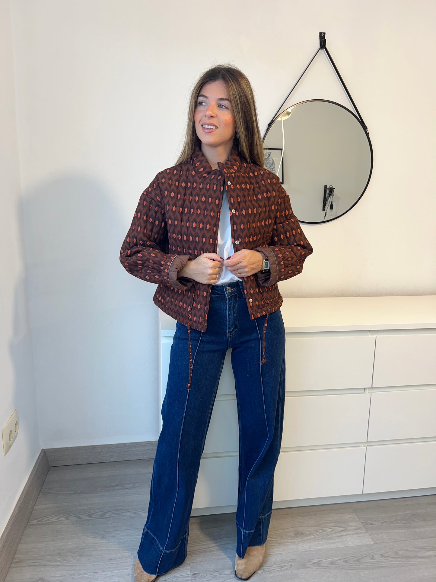 BOMBER TERRACOTA ACOLCHADA