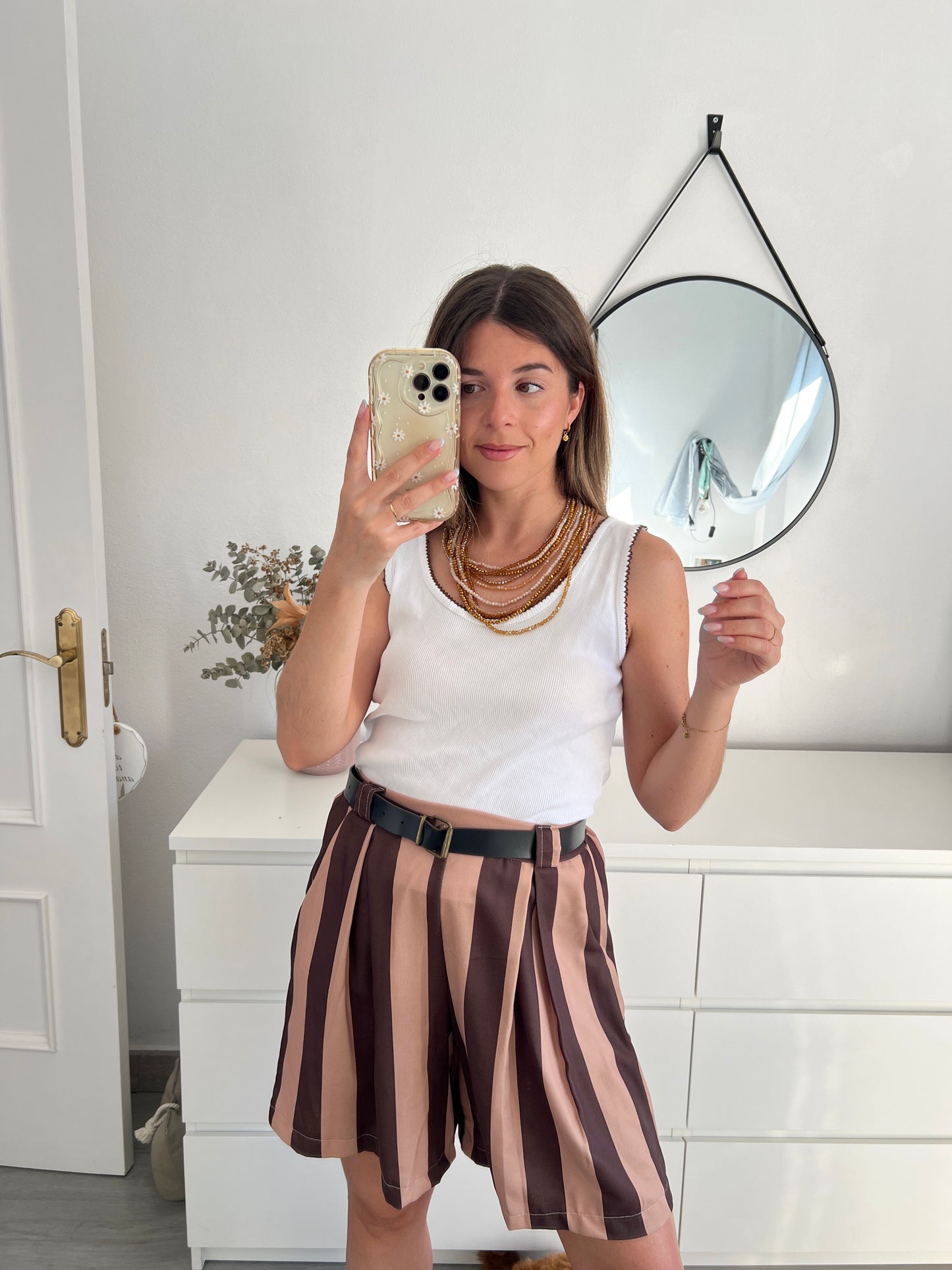 TOP CANALÉ RIBETE MARRÓN