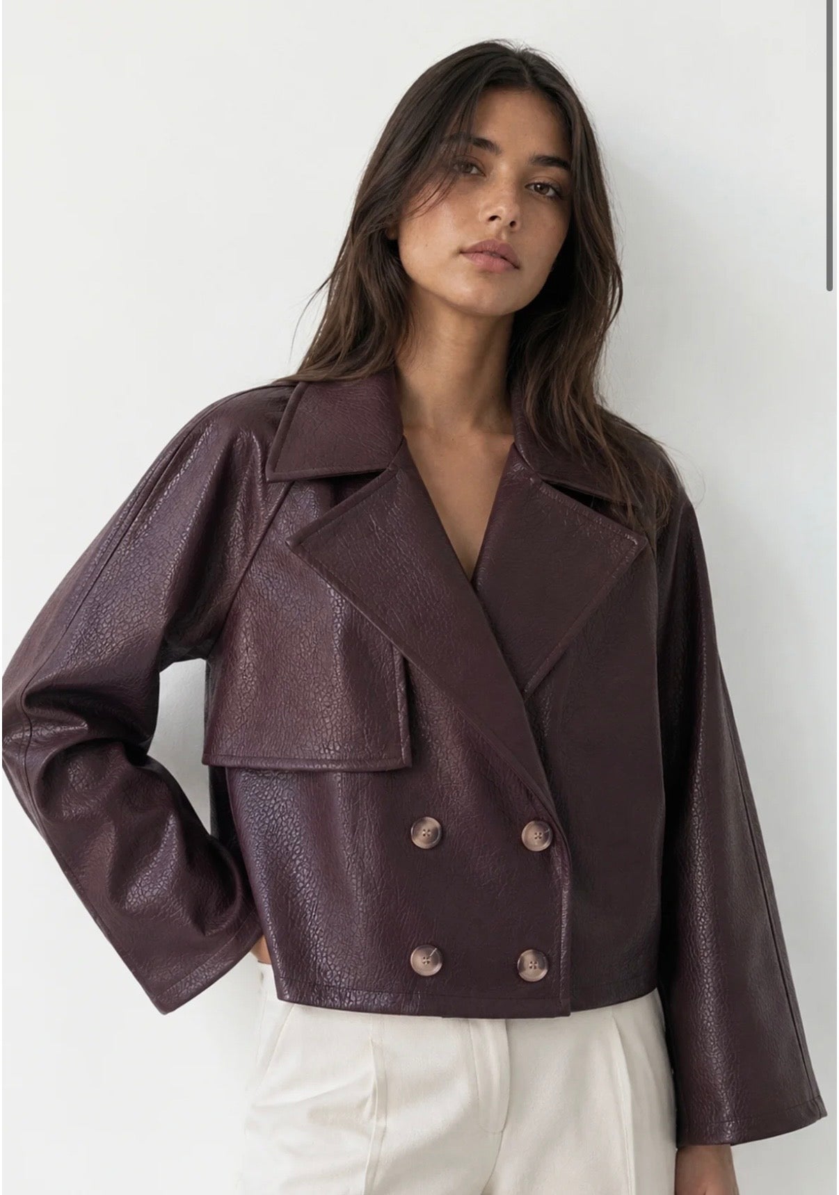 CHAQUETA BURDEO OSCURO