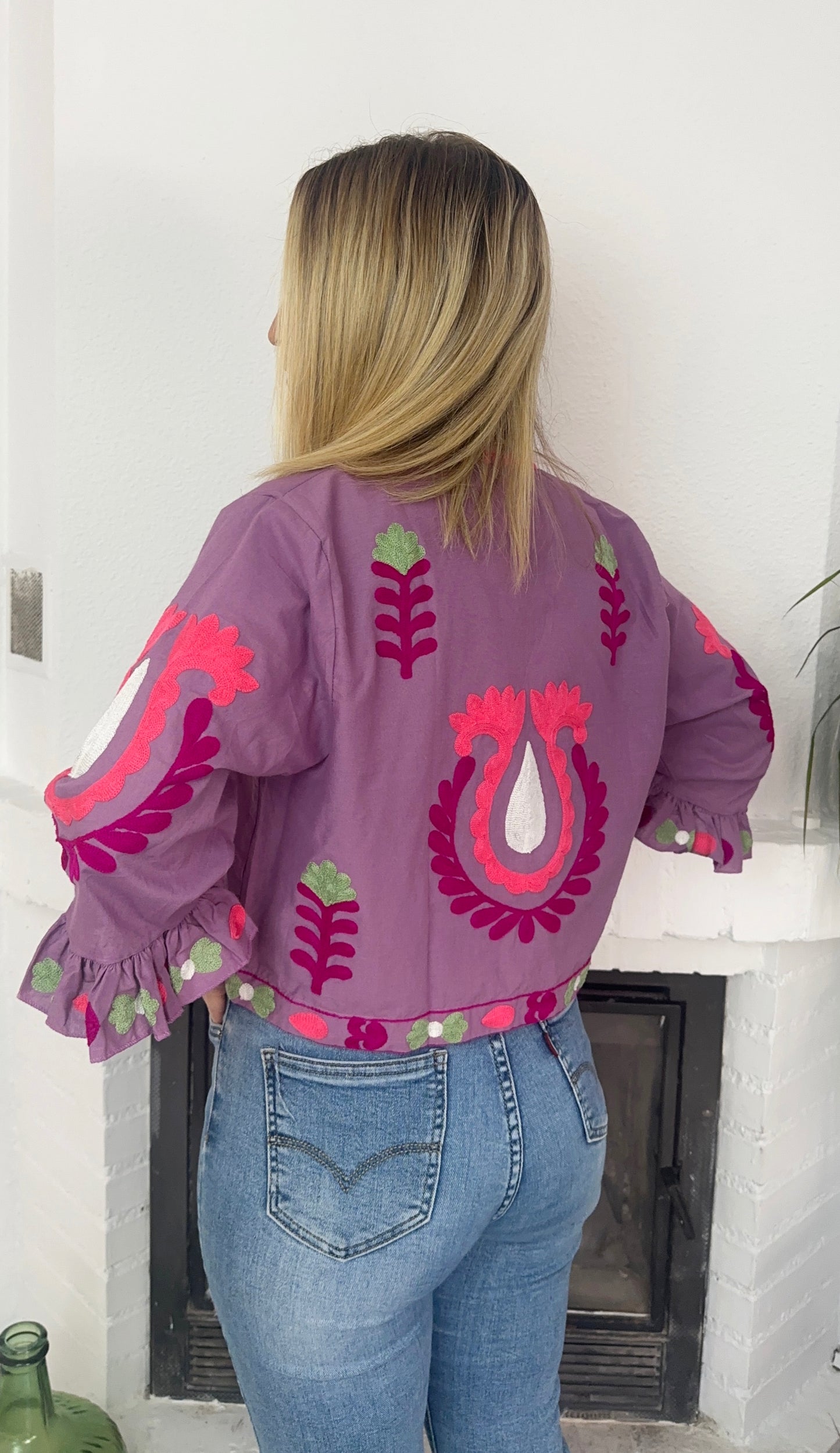 CHAQUETA INDIA LILA