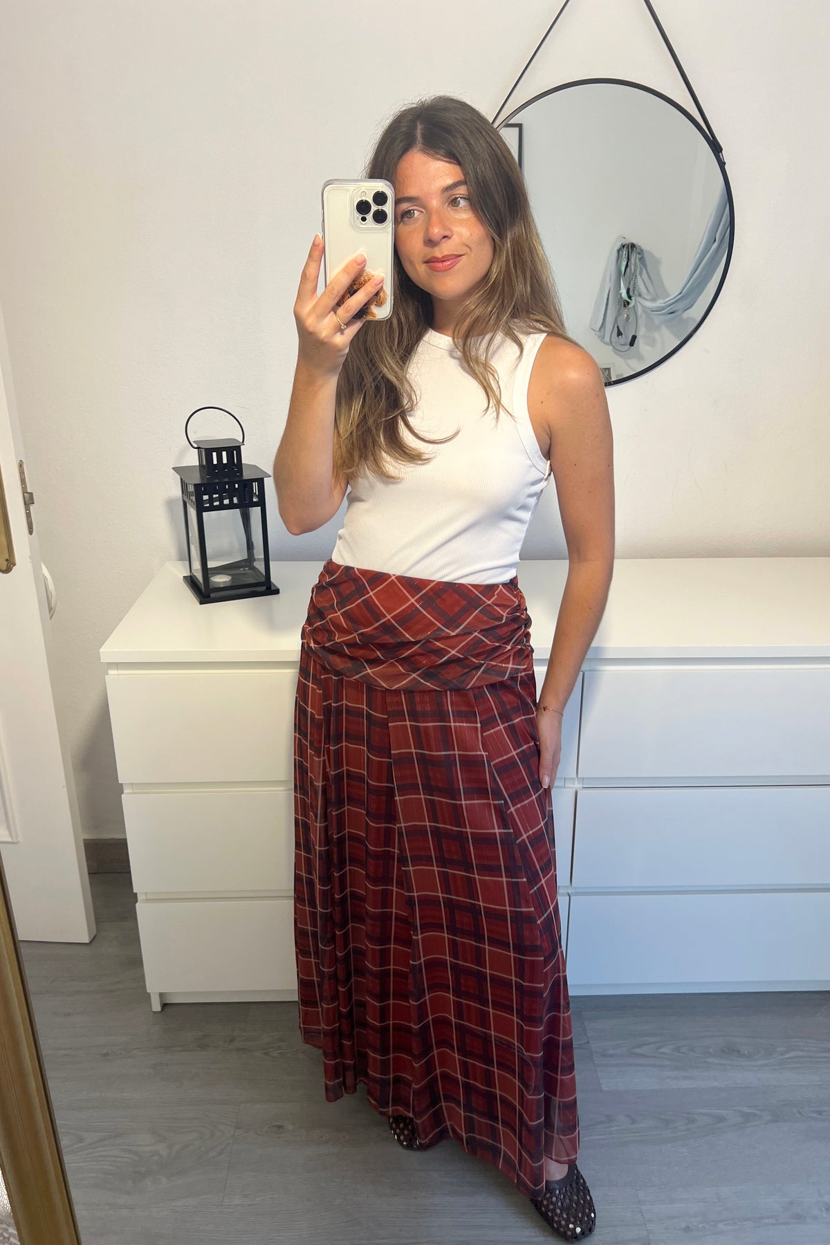 FALDA GASA TEJA