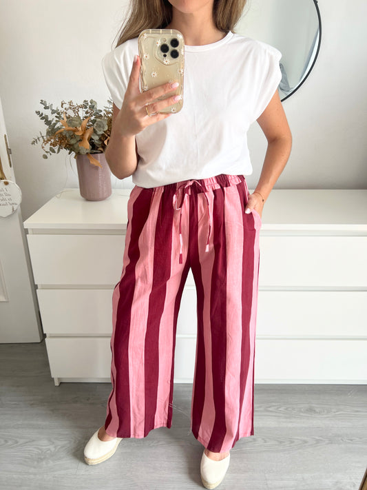 PANTALÓN RAYAS ROSA