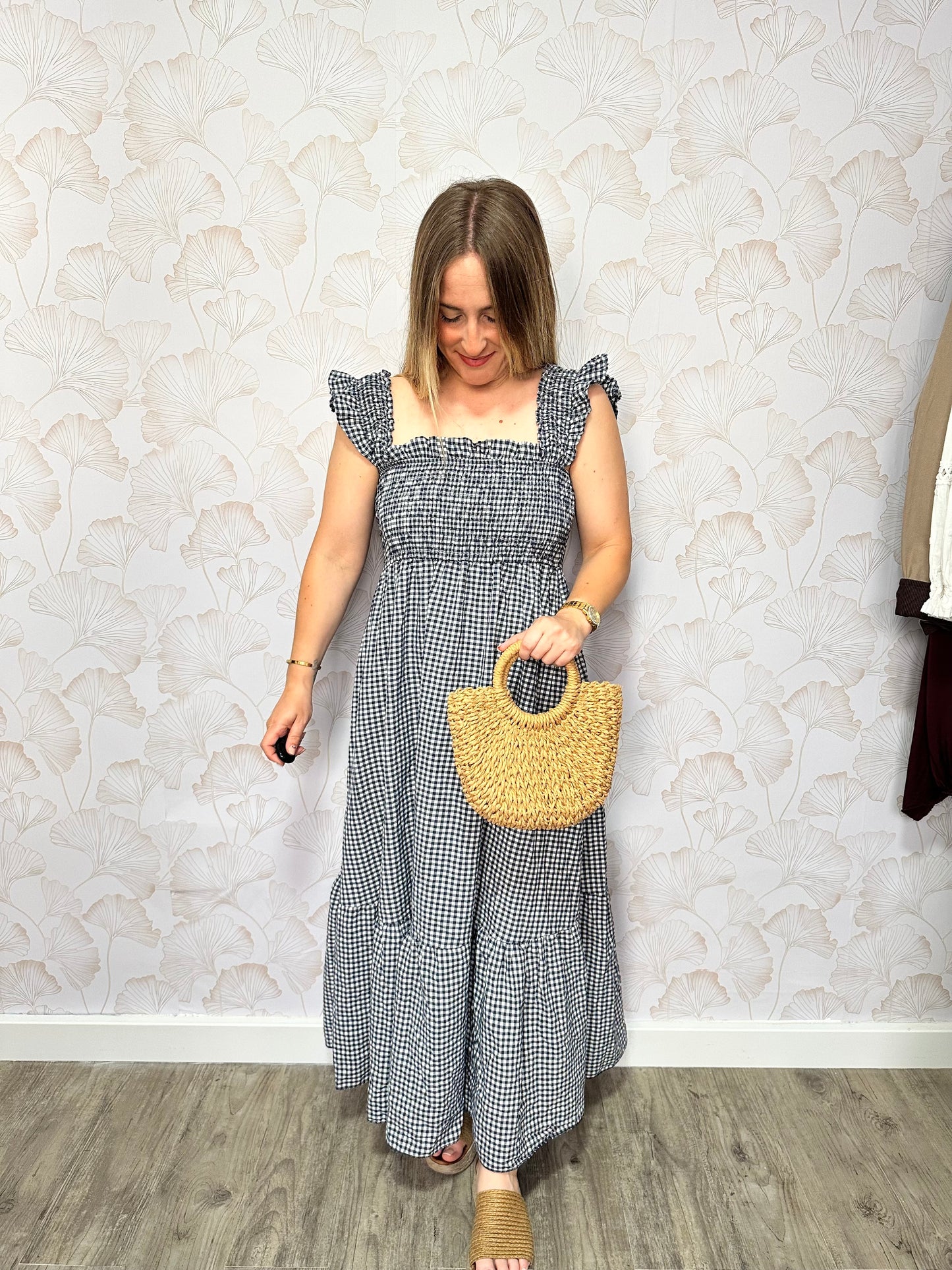 VESTIDO VICHY NEGRO