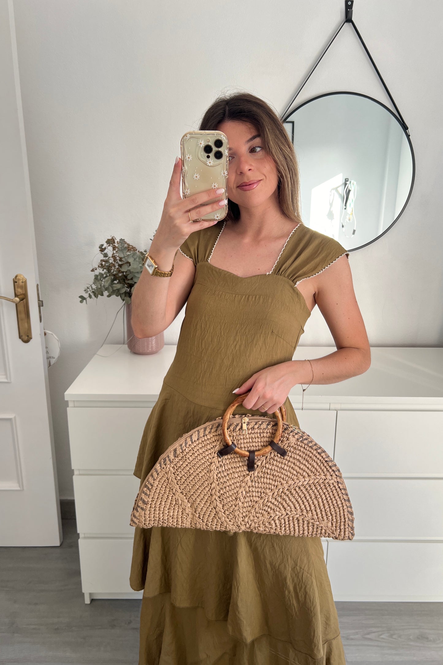 VESTIDO VOLANTES OLIVA
