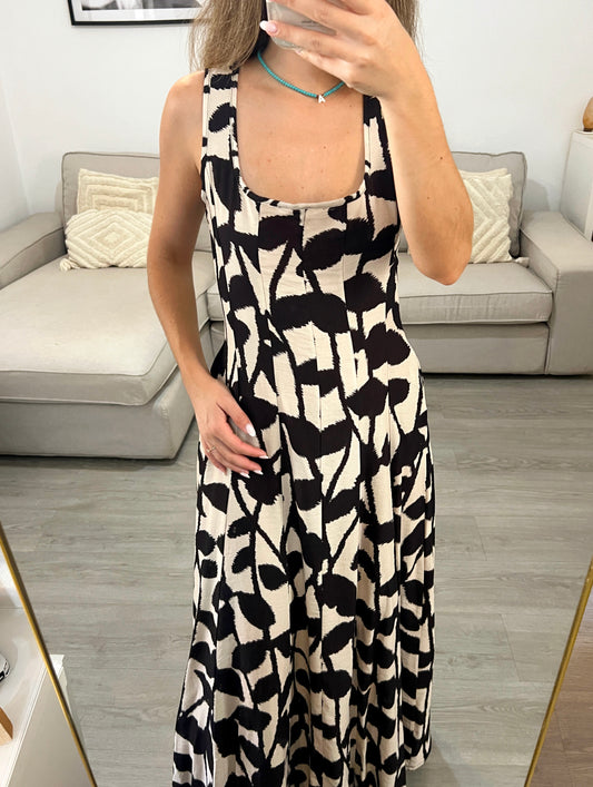 VESTIDO AÑORETA BLANCO Y NEGRO