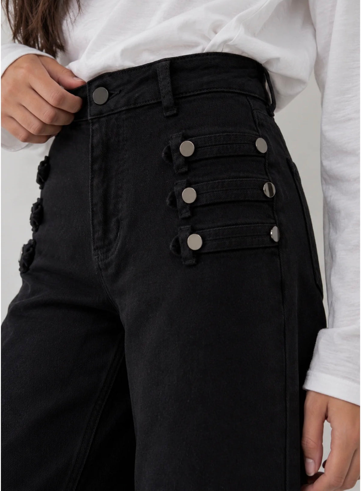 PANTALÓN DENIM NEGRO