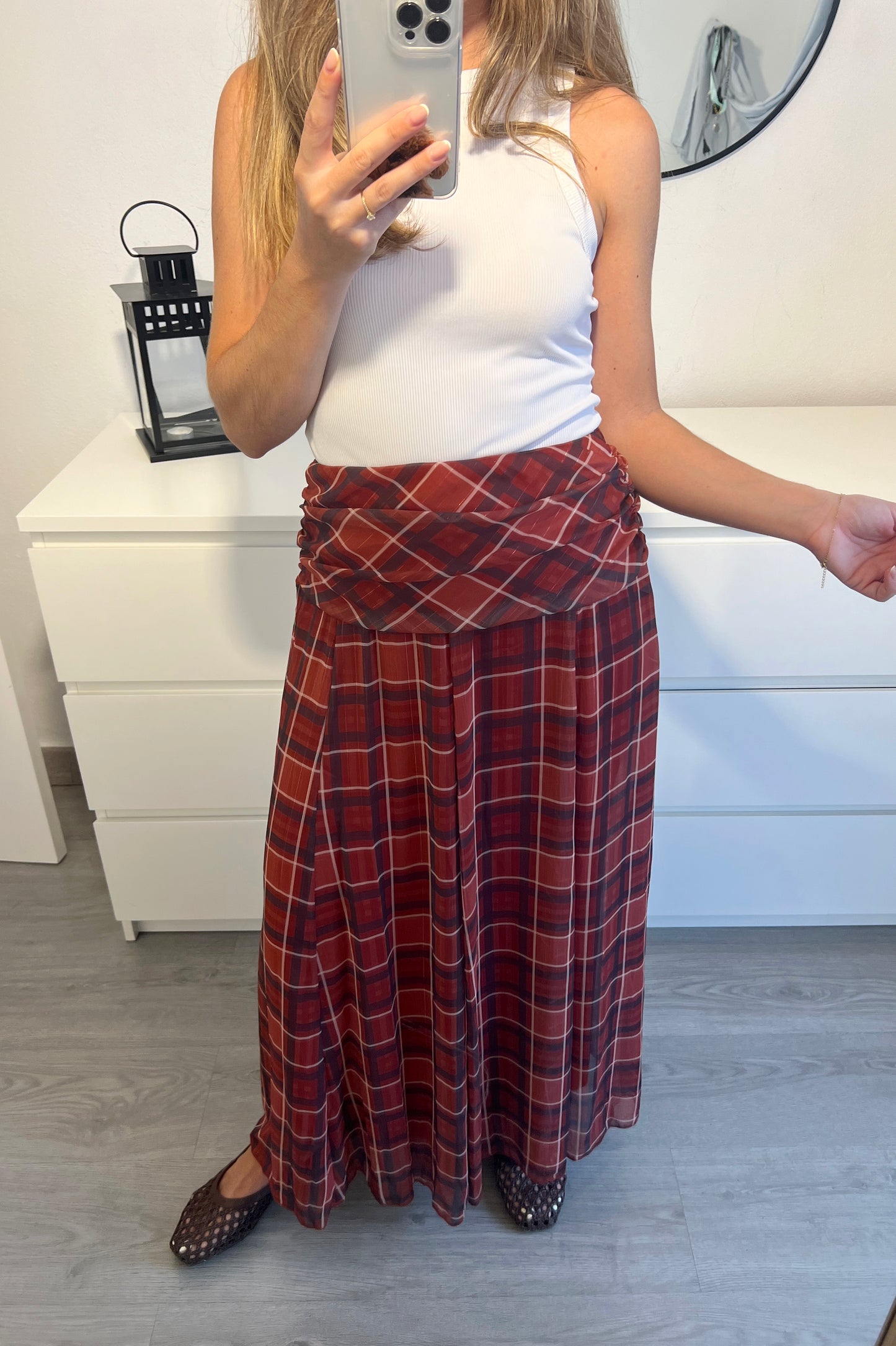 FALDA GASA TEJA