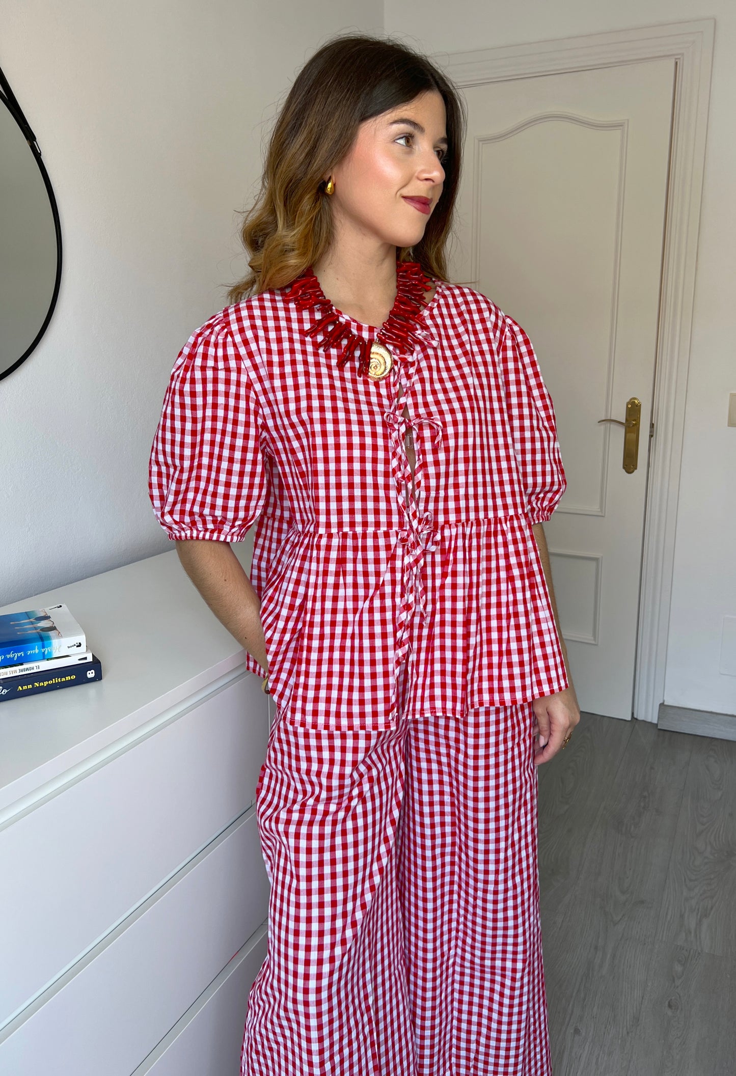 BLUSA VICHY ROJO