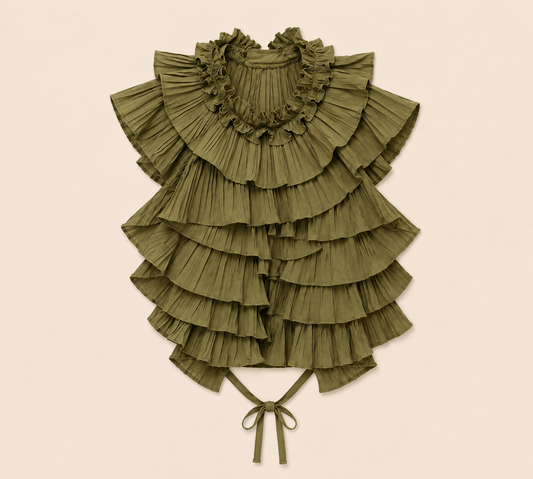 BLUSA VOLANTES VERDE