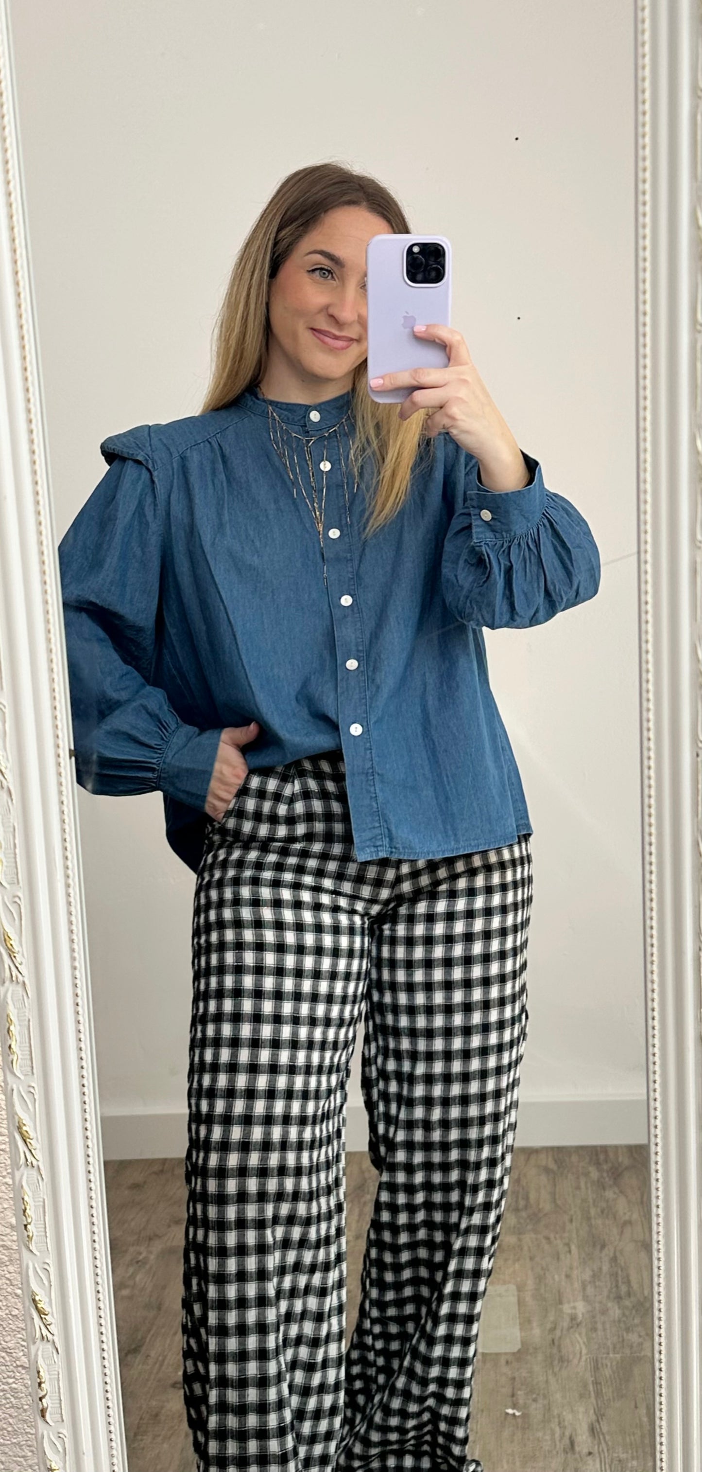 PANTALÓN VICHY NEGRO