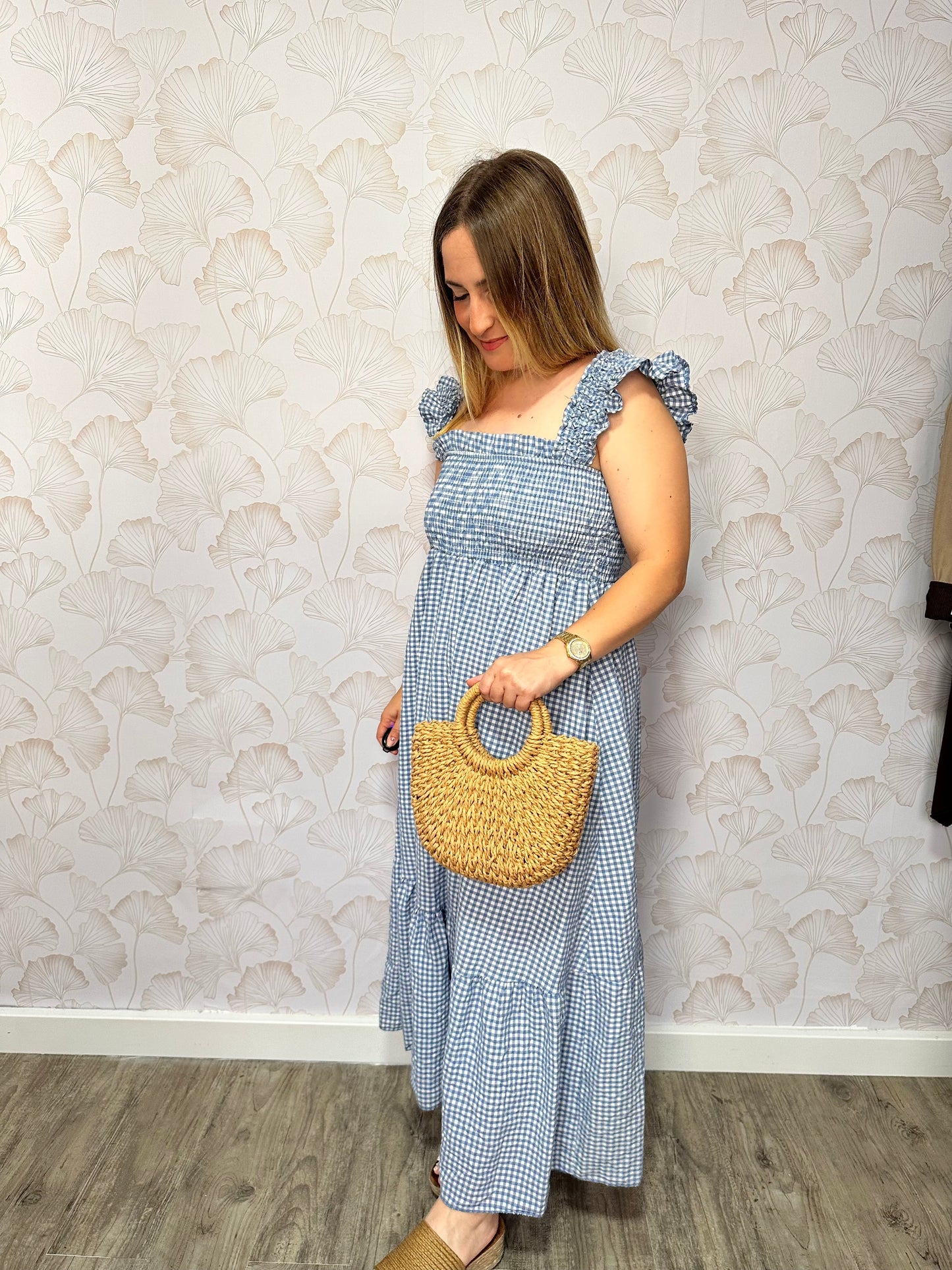 VESTIDO VICHY AZUL