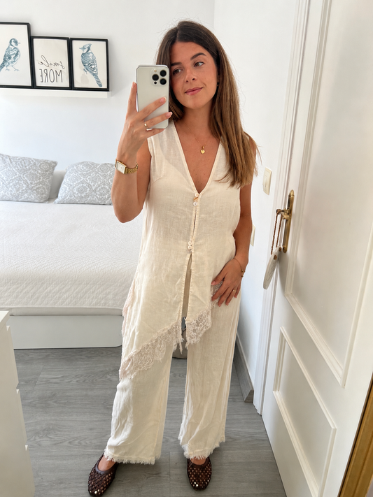 CONJUNTO LENCERO LINO