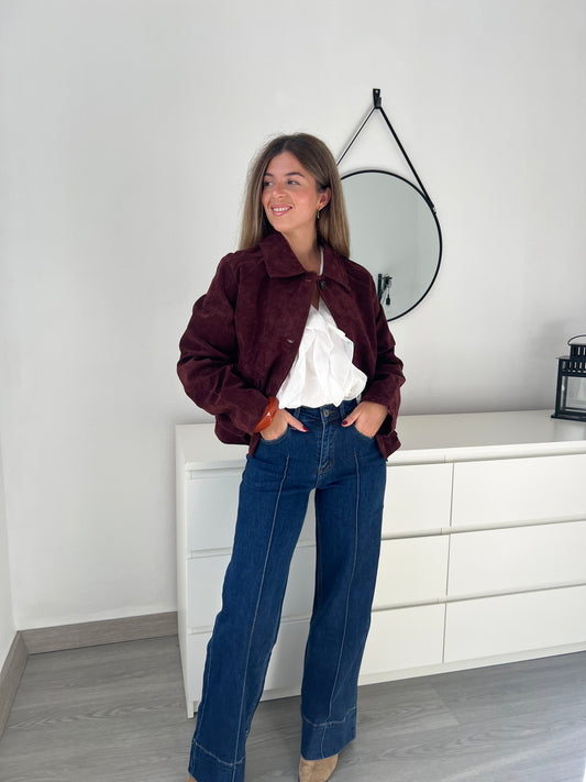 CHAQUETA ANTE VINO TINTO