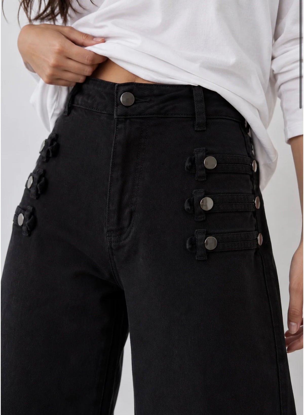 PANTALÓN DENIM NEGRO