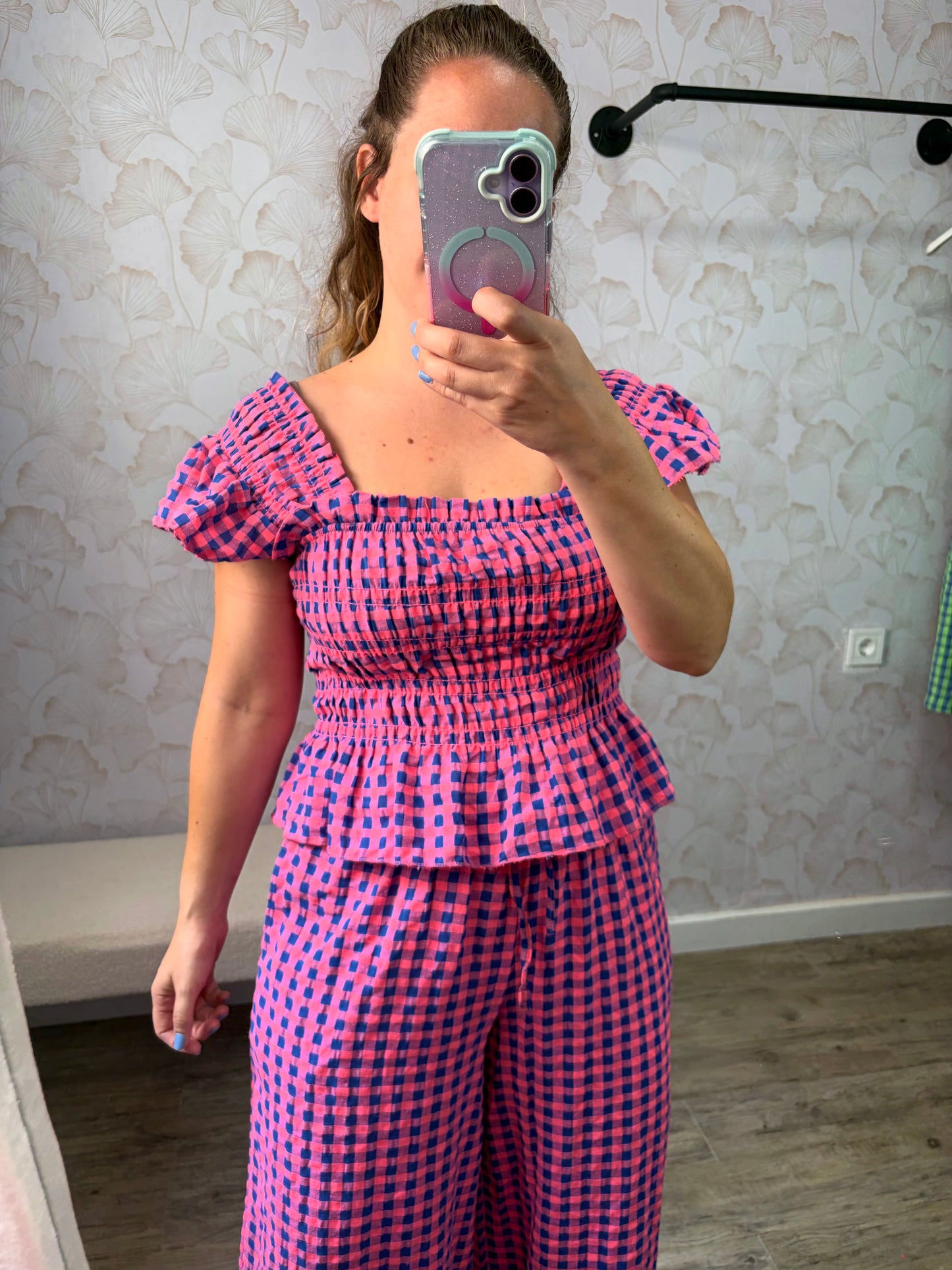 PANTALÓN VICHY ROSA