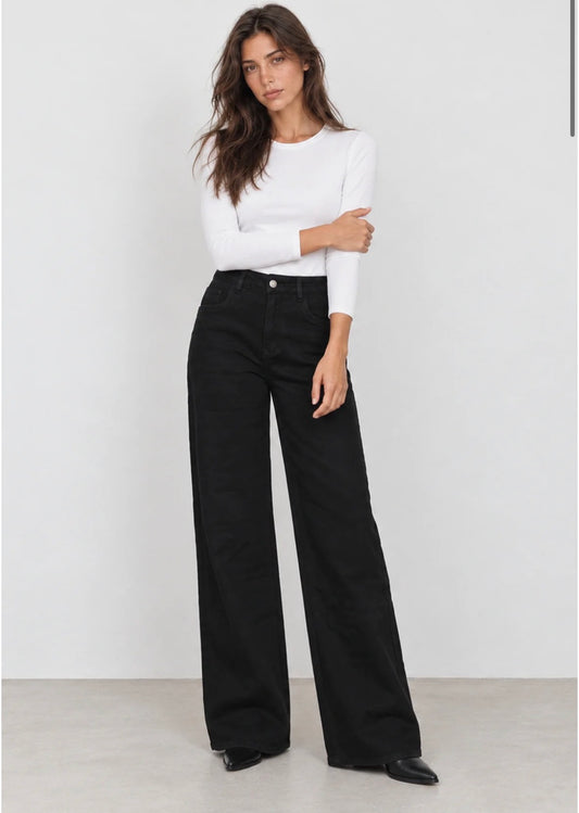PANTALÓN WIDE LEG NEGRO