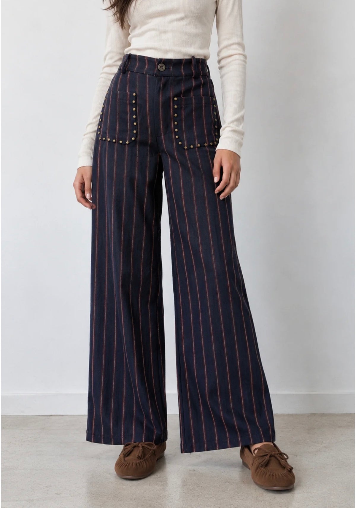 PANTALÓN RAYAS TACHUELA Azul