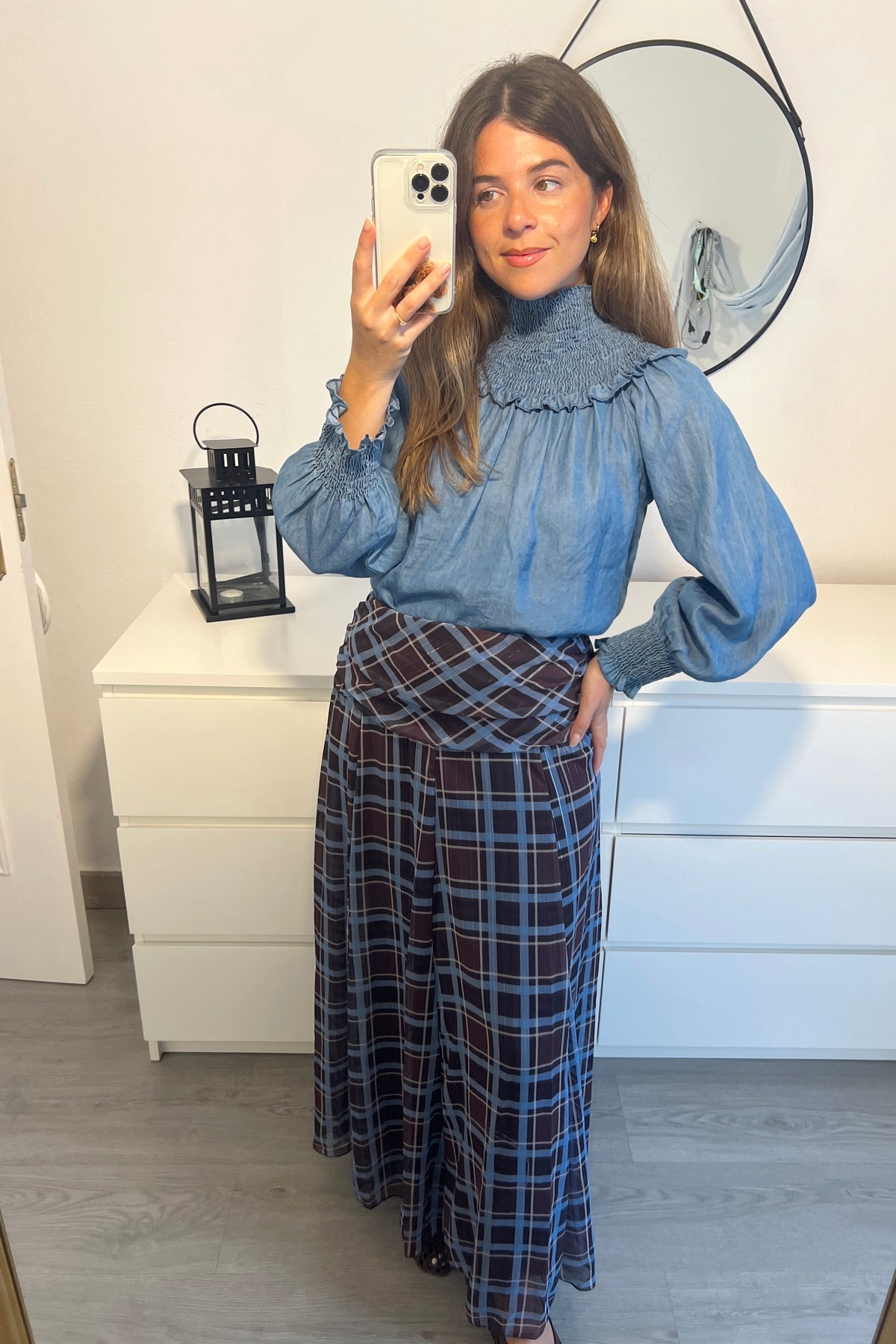 FALDA GASA AZUL