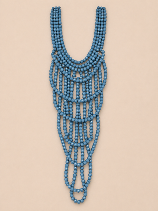 COLLAR MADERA CELESTE