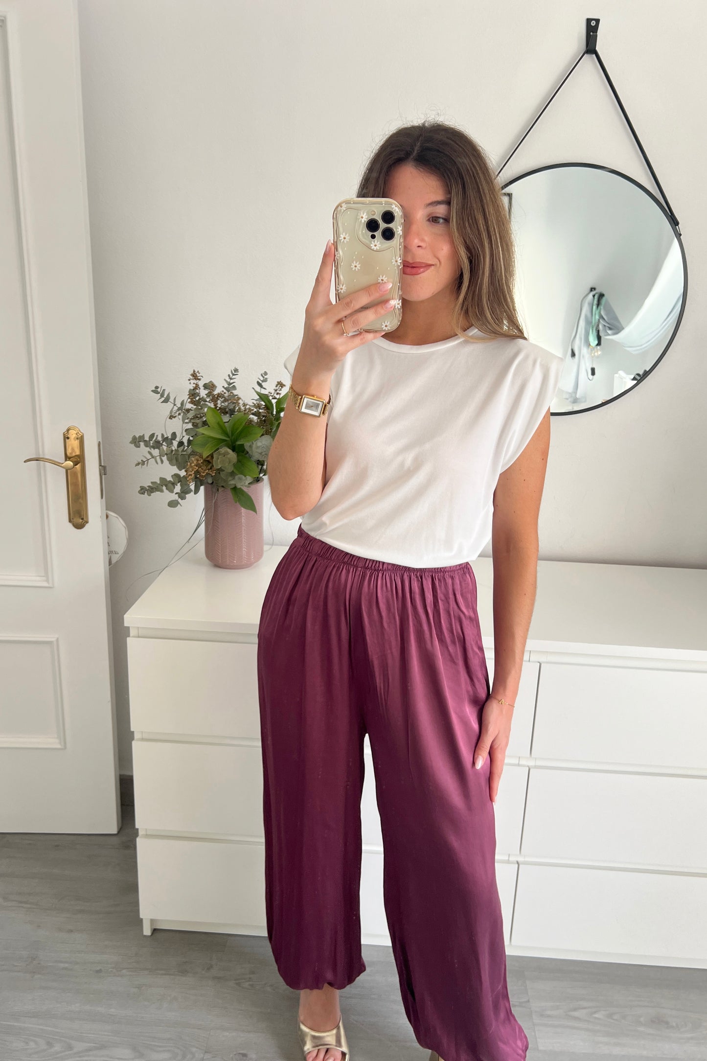 PANTALÓN BOMBACHO BERENJENA