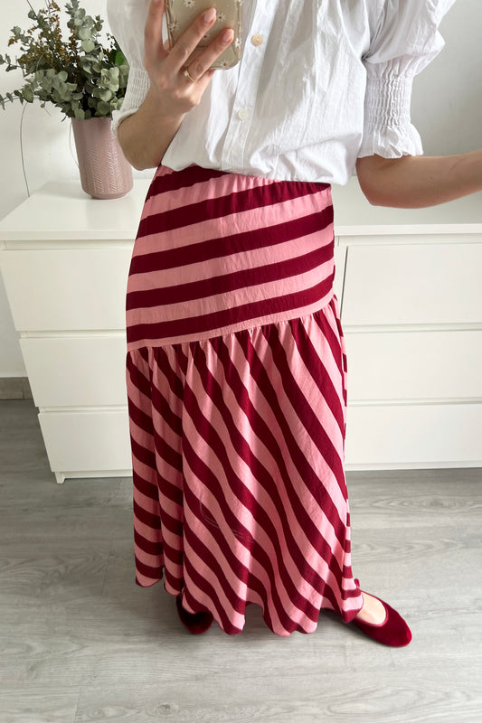 FALDA RAYAS ROSA