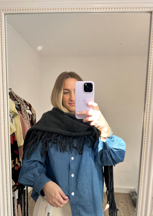 PAÑOLETA GRIS OSCURO