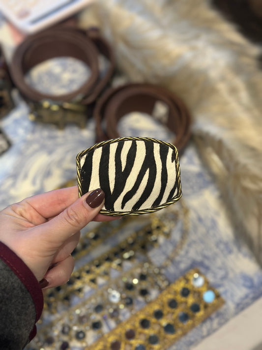 HEBILLA CEBRA + CINTURÓN PIEL