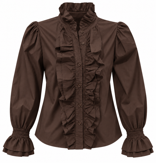 CAMISA VICTORIA MARRÓN