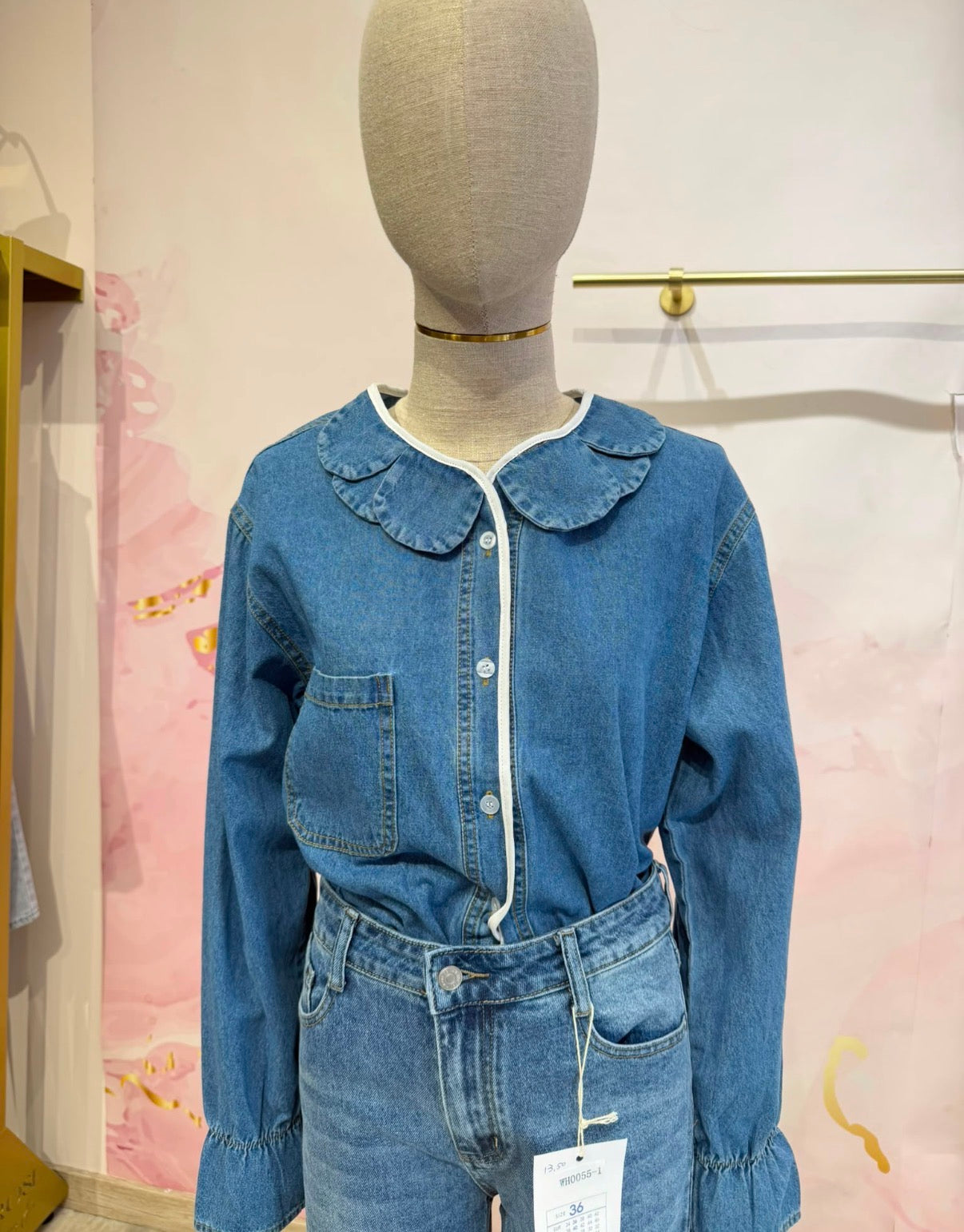 CAMISA DENIM CUELLO