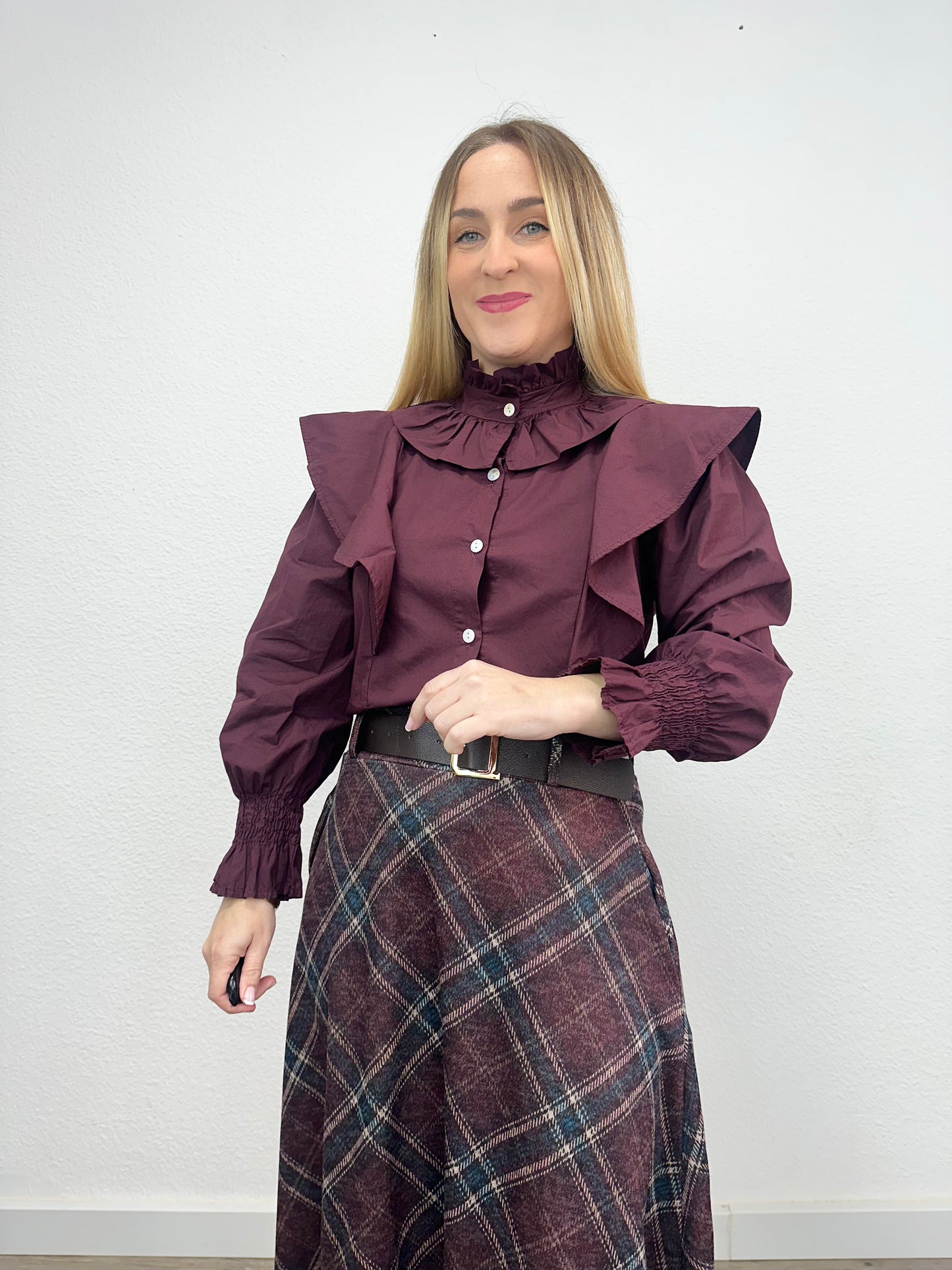 BLUSA REMEDIOS TINTO