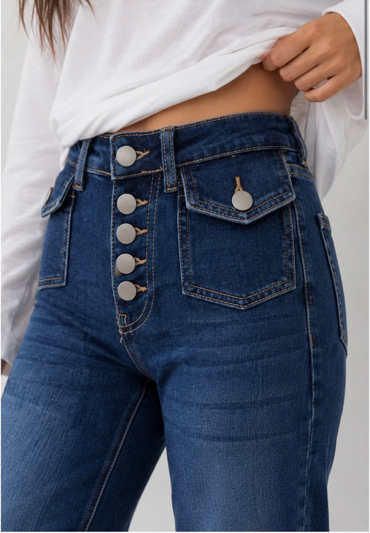 PANTALÓN DENIM BOTONES