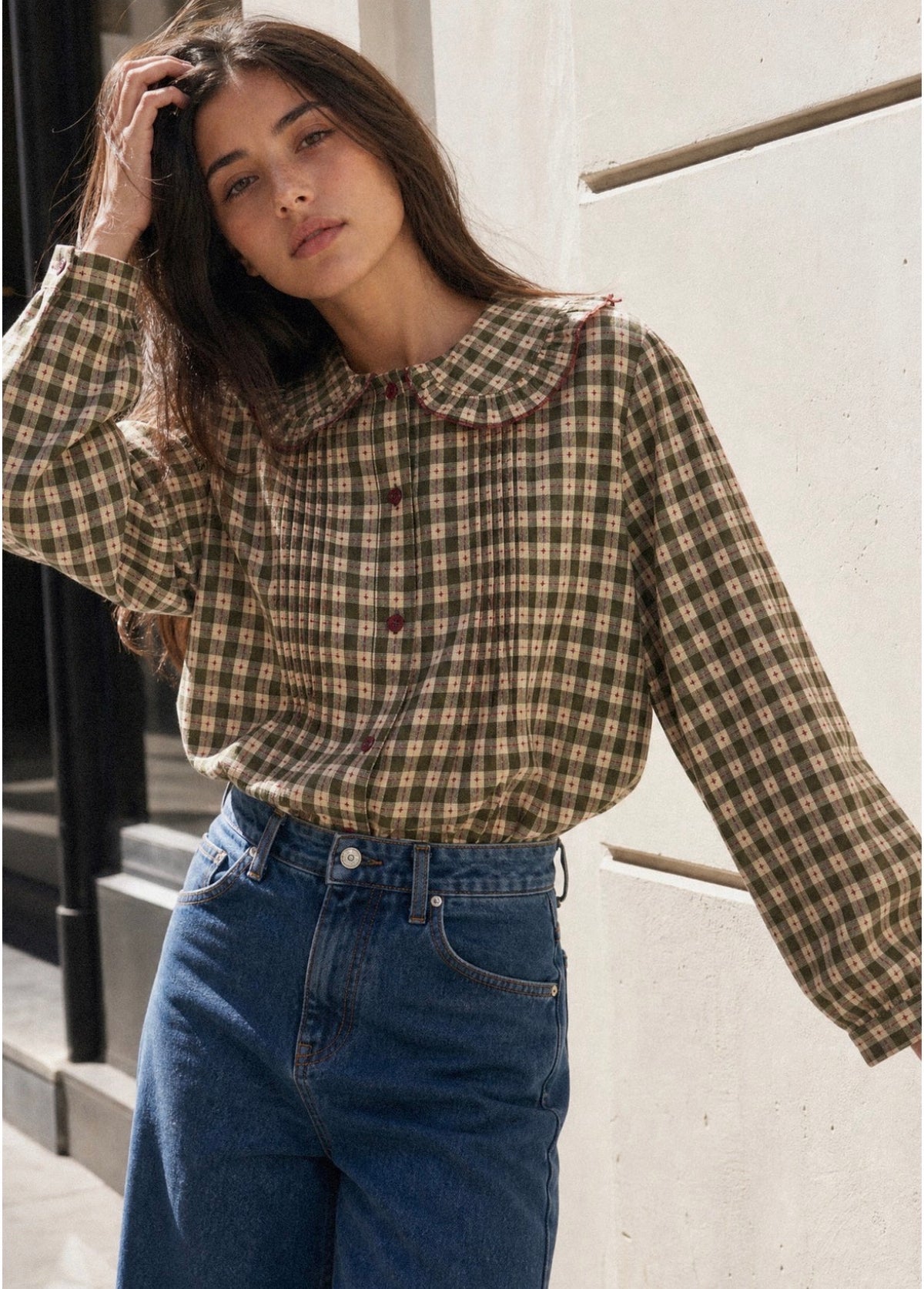 CAMISA CUELLO BEBÉ VERDE