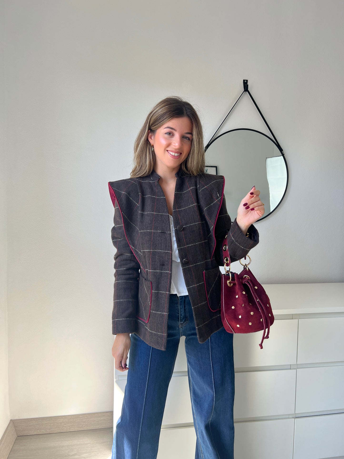 BOLSO TACHUELAS BURDEOS